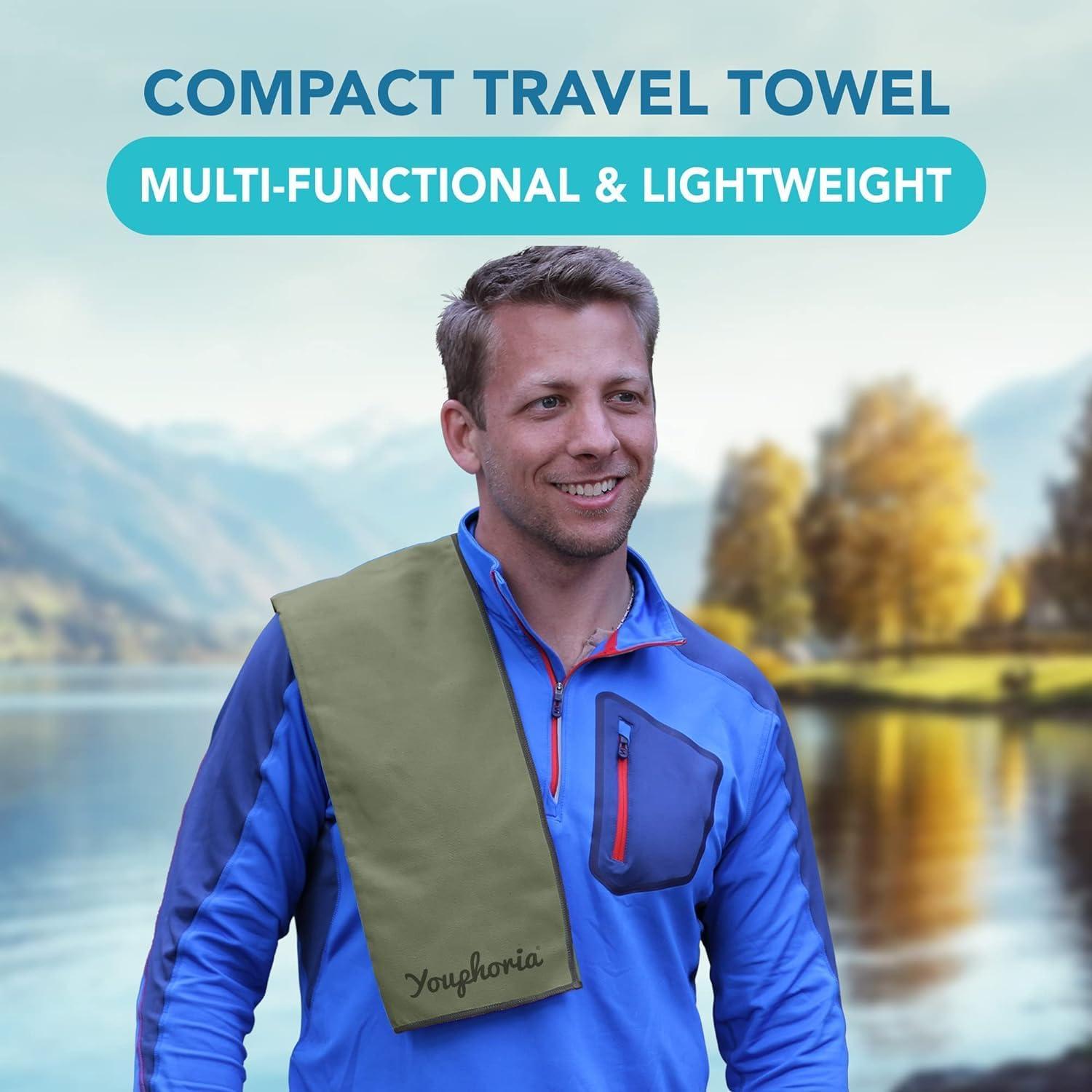 Toalla de Viaje Microfibra Youphoria 30.5x61 cm Verde Militar