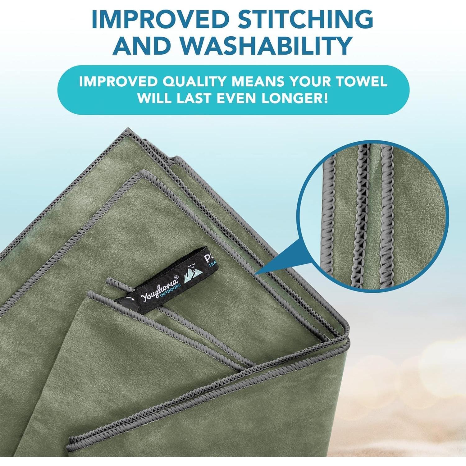 Toalla de Viaje Microfibra Youphoria 30.5x61 cm Verde Militar