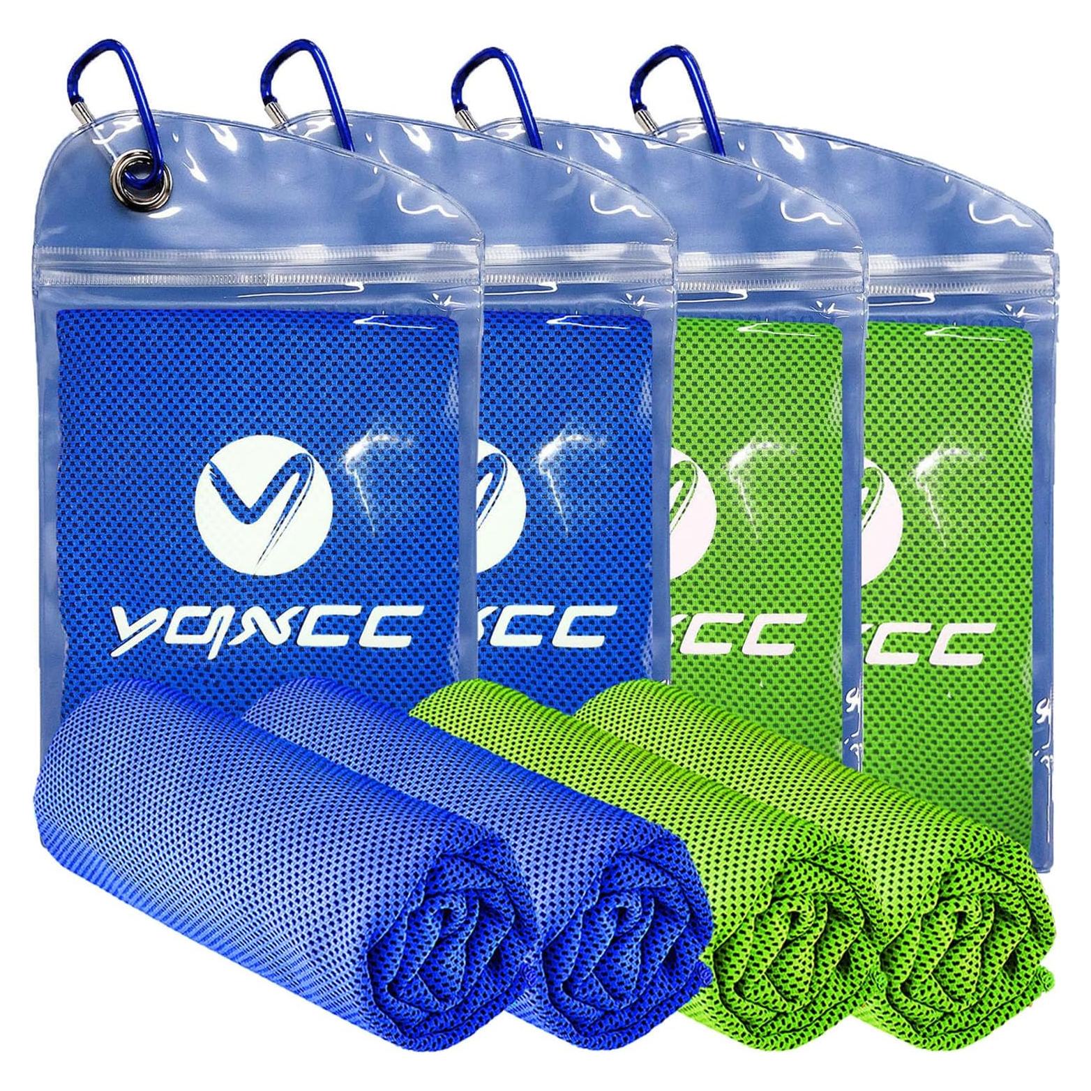 Toallas Enfriadoras YQXCC 4 Piezas Microfibra 101.6x30.5cm