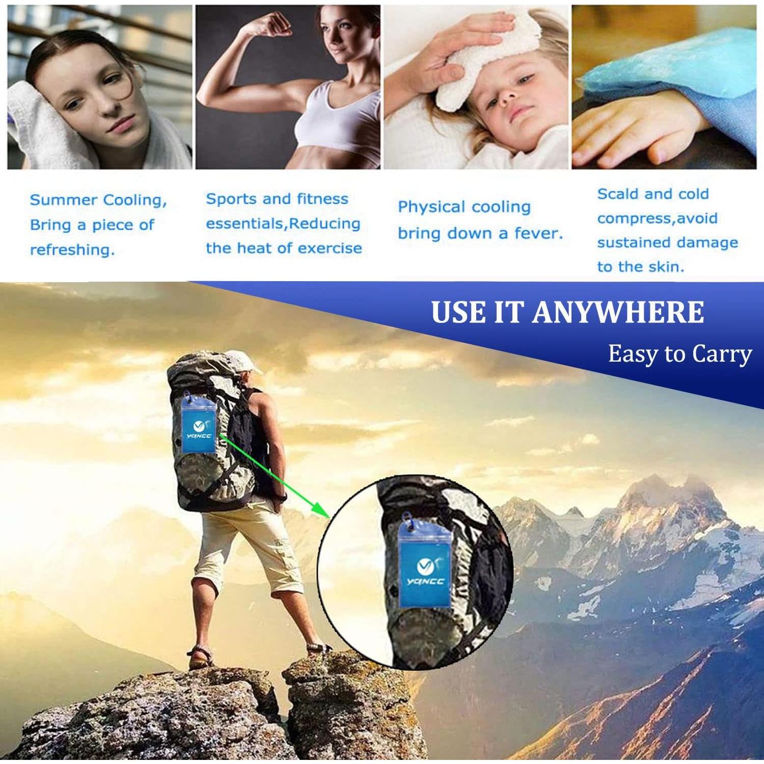 Toallas Enfriadoras YQXCC 4 Piezas Microfibra 101.6x30.5cm