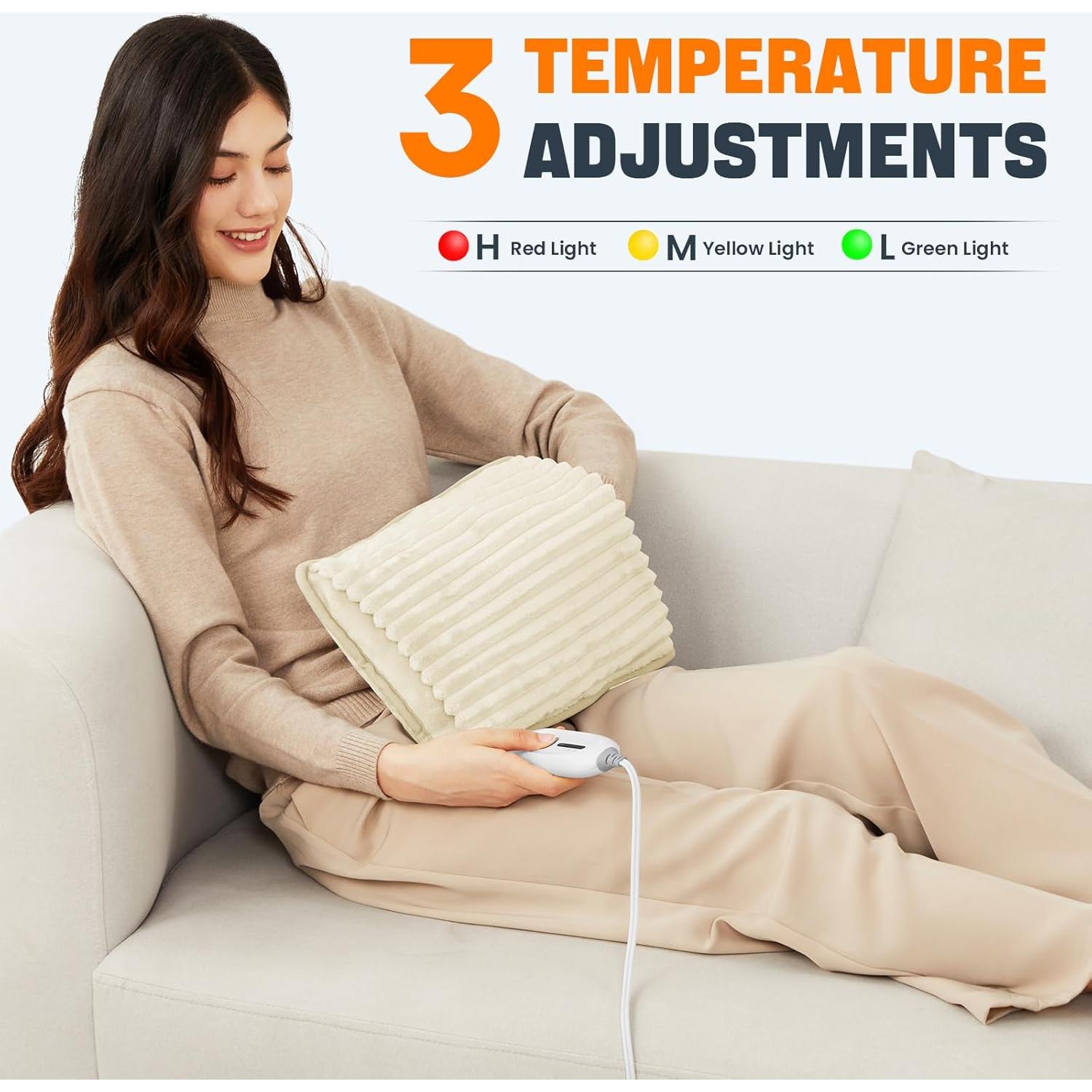 Calentador de Manos Eléctrico SINORIKO Beige, 3 Niveles, 90 Minutos