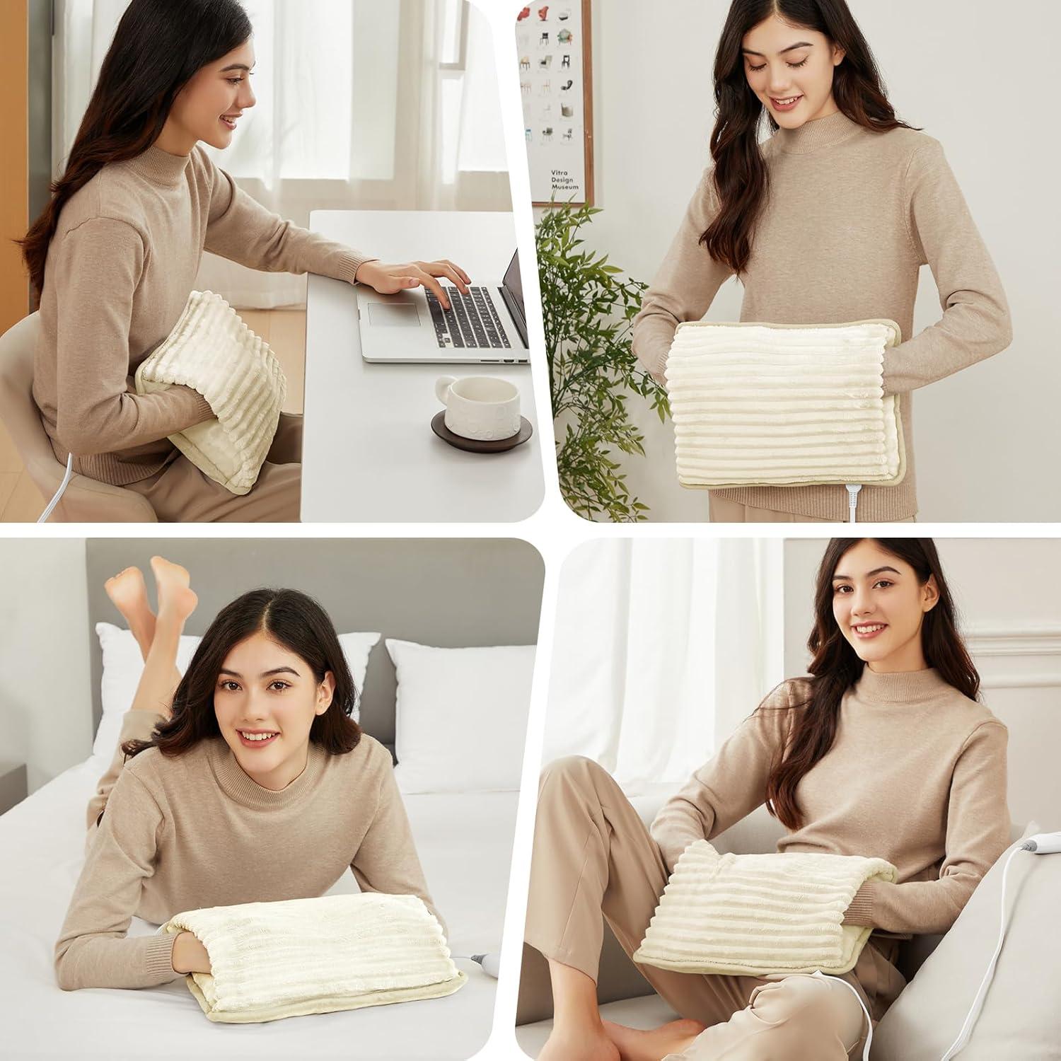 Calentador de Manos Eléctrico SINORIKO Beige, 3 Niveles, 90 Minutos