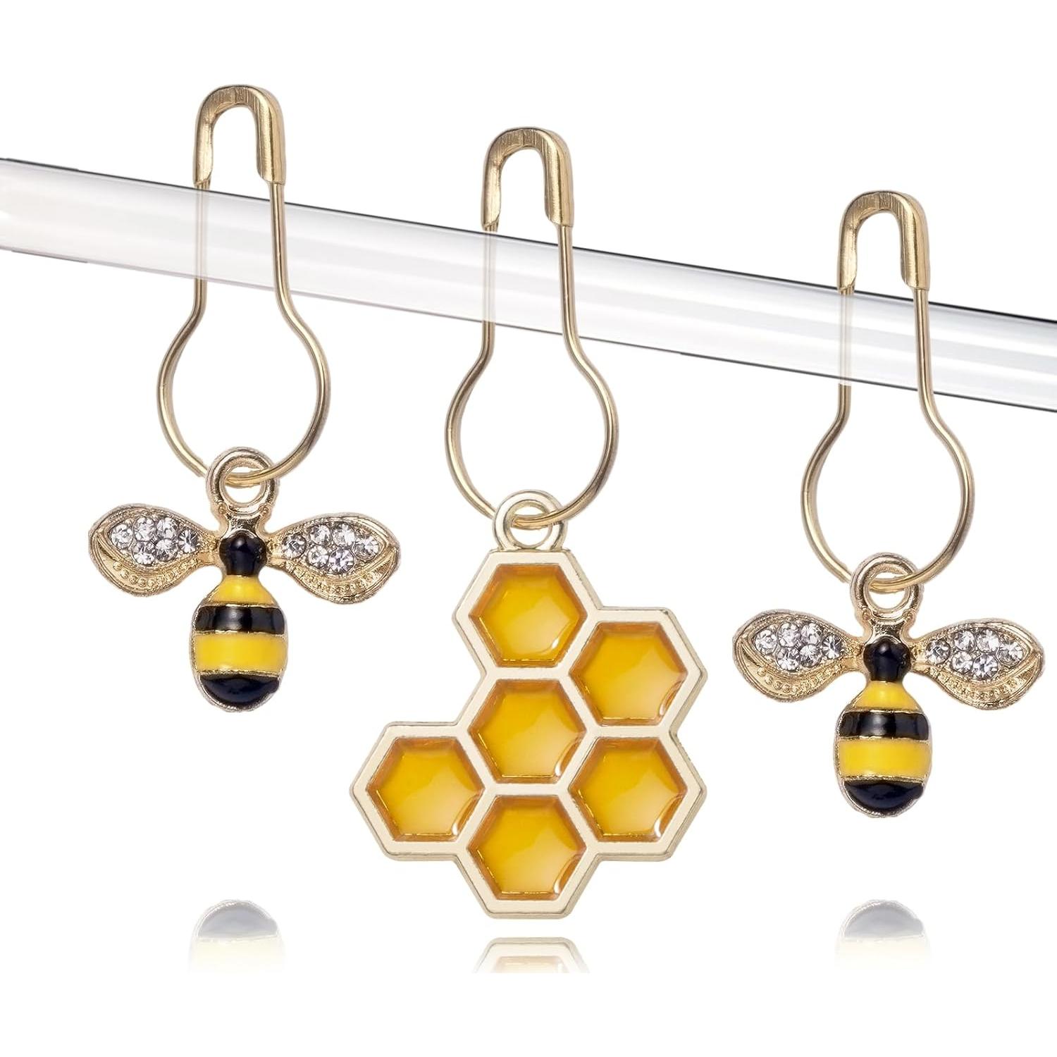 20 Marcadores de Punto Tatiwoo Abeja y Panal para Tejer