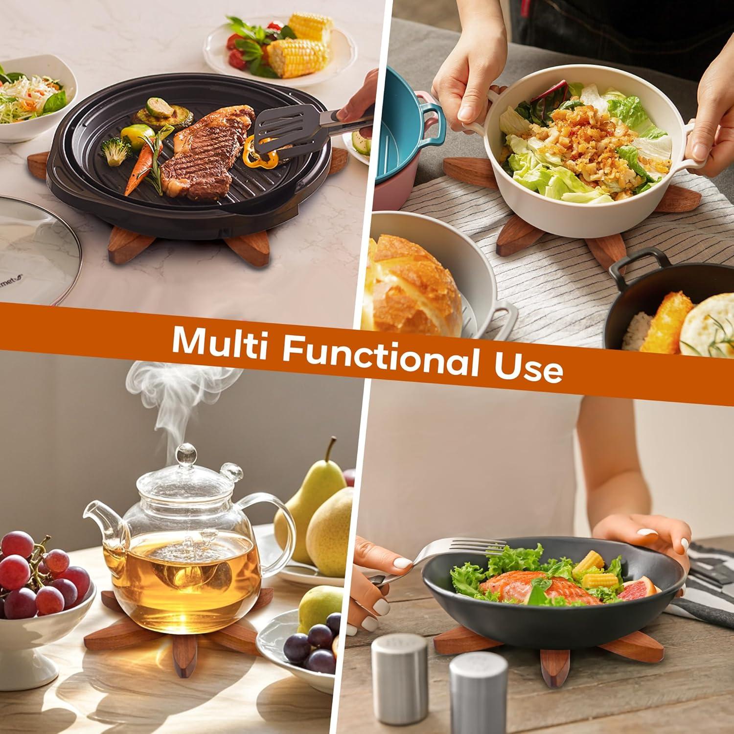 Set de 3 Posavasos de Madera LIFETOWE en Forma de Árbol