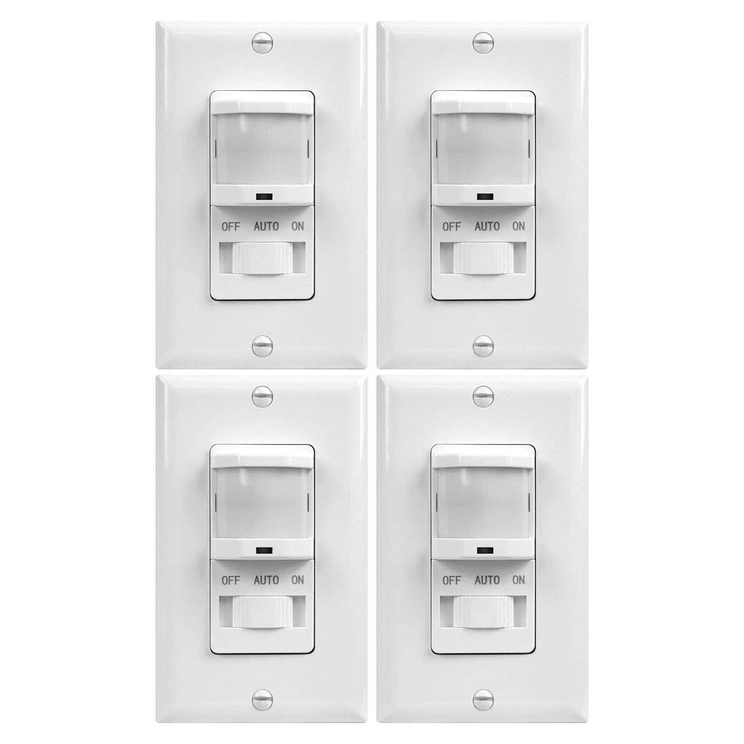 Interruptor de Luz con Sensor de Movimiento Top Greener TSOS5, 4 Paquete, Blanco