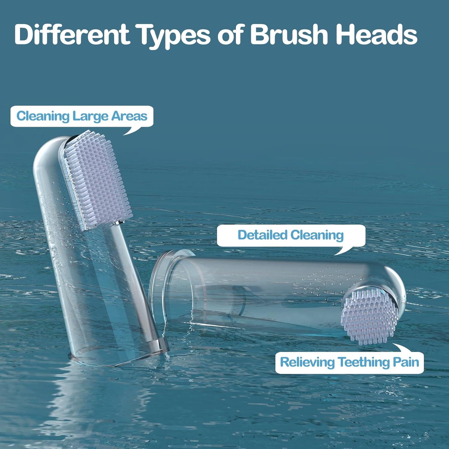 Cepillo de Dedo para Bebés Dearlomum - 2 Piezas Silicona