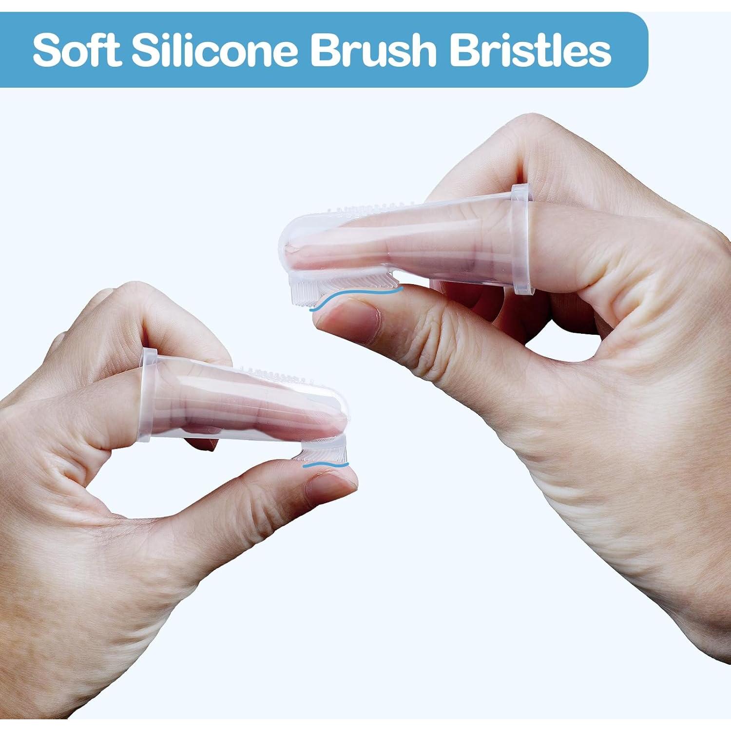 Cepillo de Dedo para Bebés Dearlomum - 2 Piezas Silicona