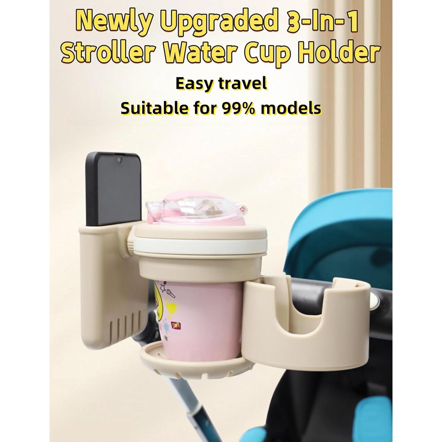 Soporte para Tazas 3-en-1 UIVXXUD Beige, Accesorios Carrito Bebé