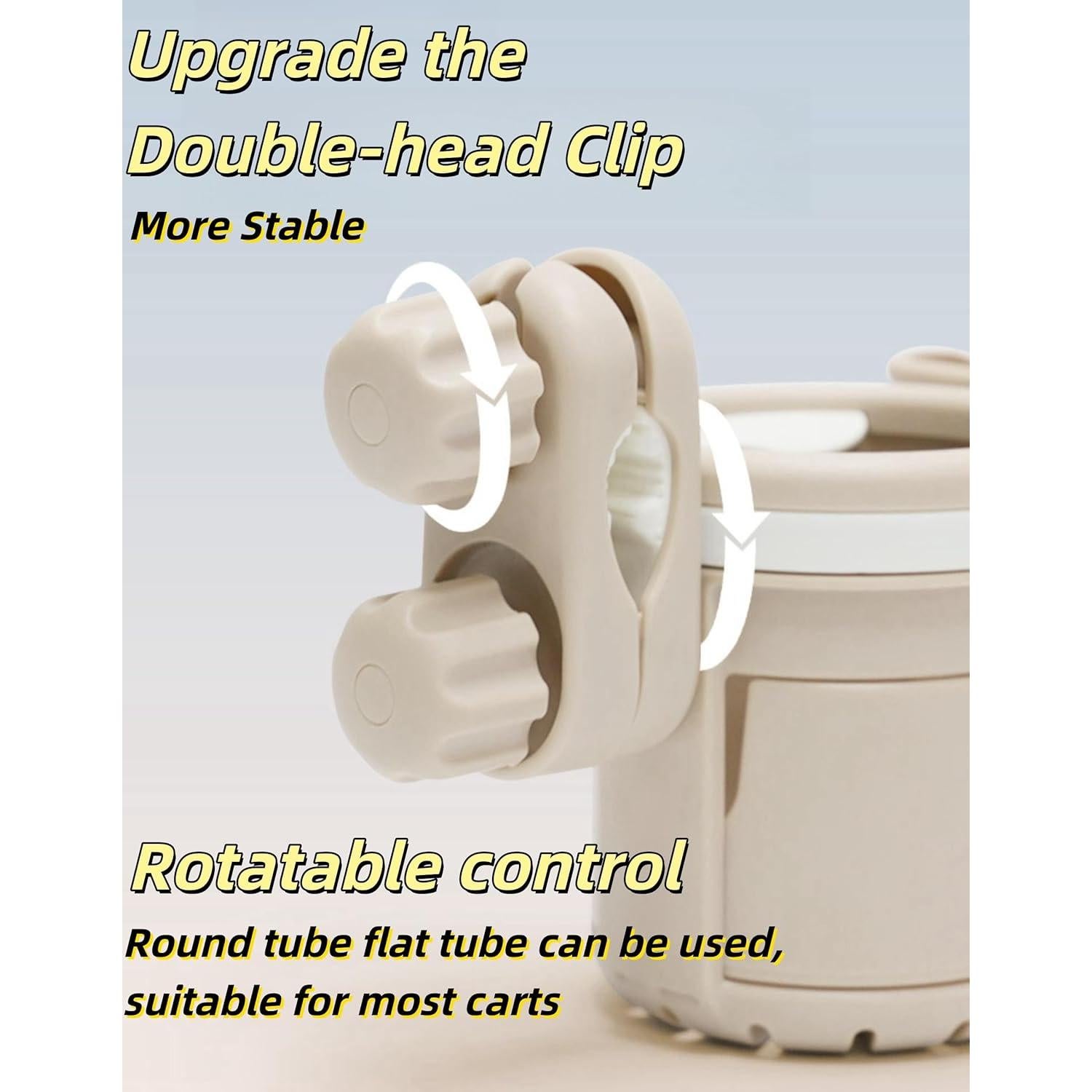 Soporte para Tazas 3-en-1 UIVXXUD Beige, Accesorios Carrito Bebé