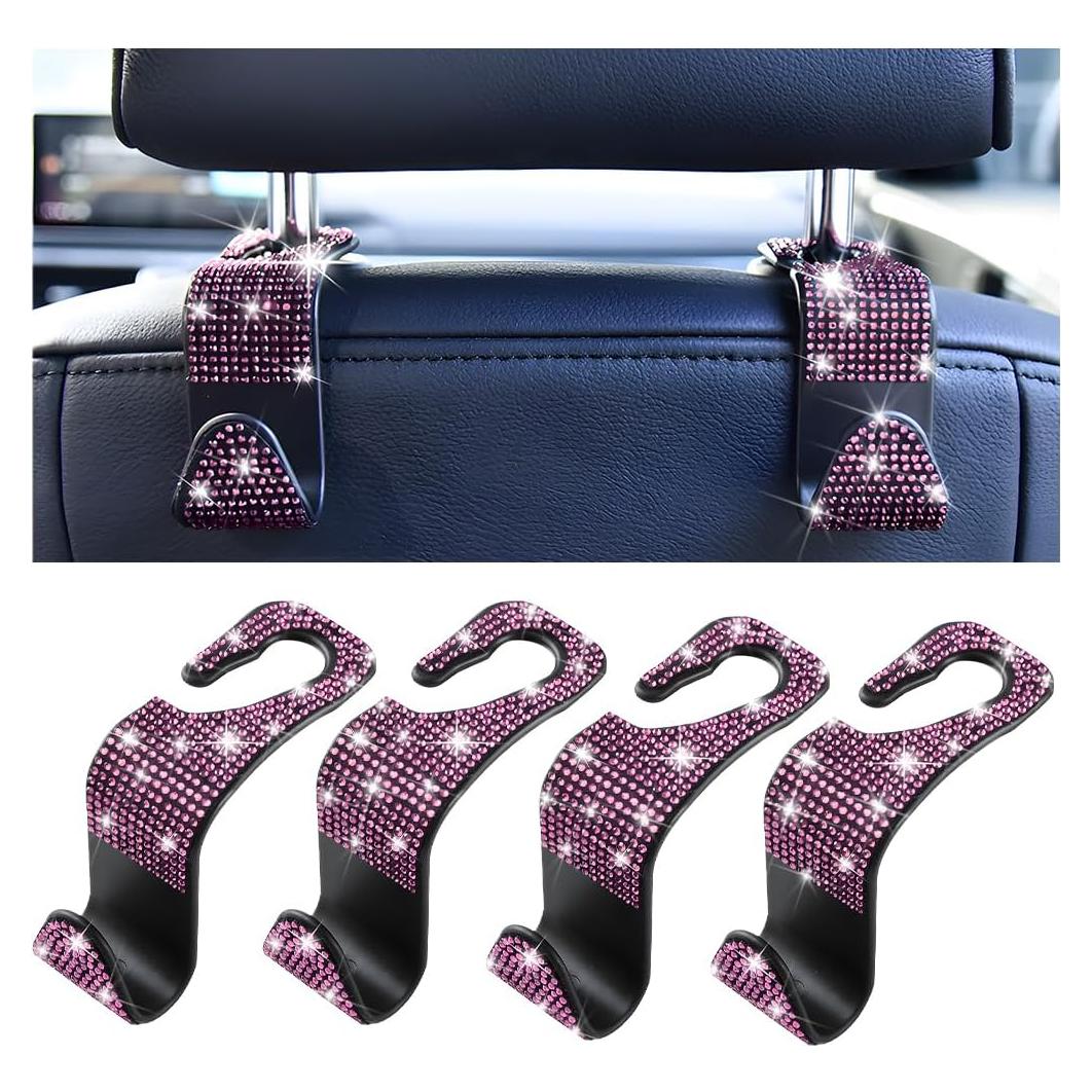 Ganchos para Reposacabezas de Coche Mandark - 4 Piezas Rosa