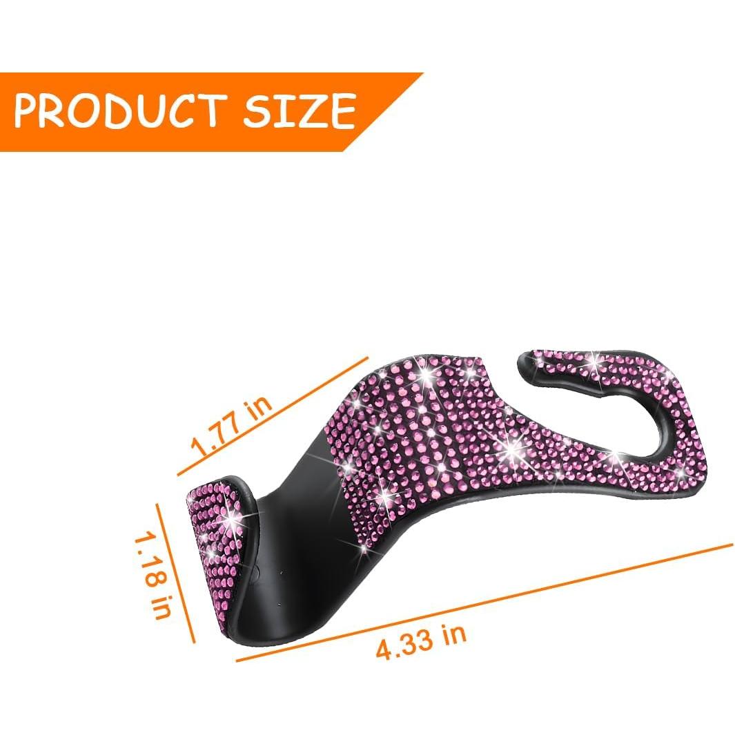 Ganchos para Reposacabezas de Coche Mandark - 4 Piezas Rosa