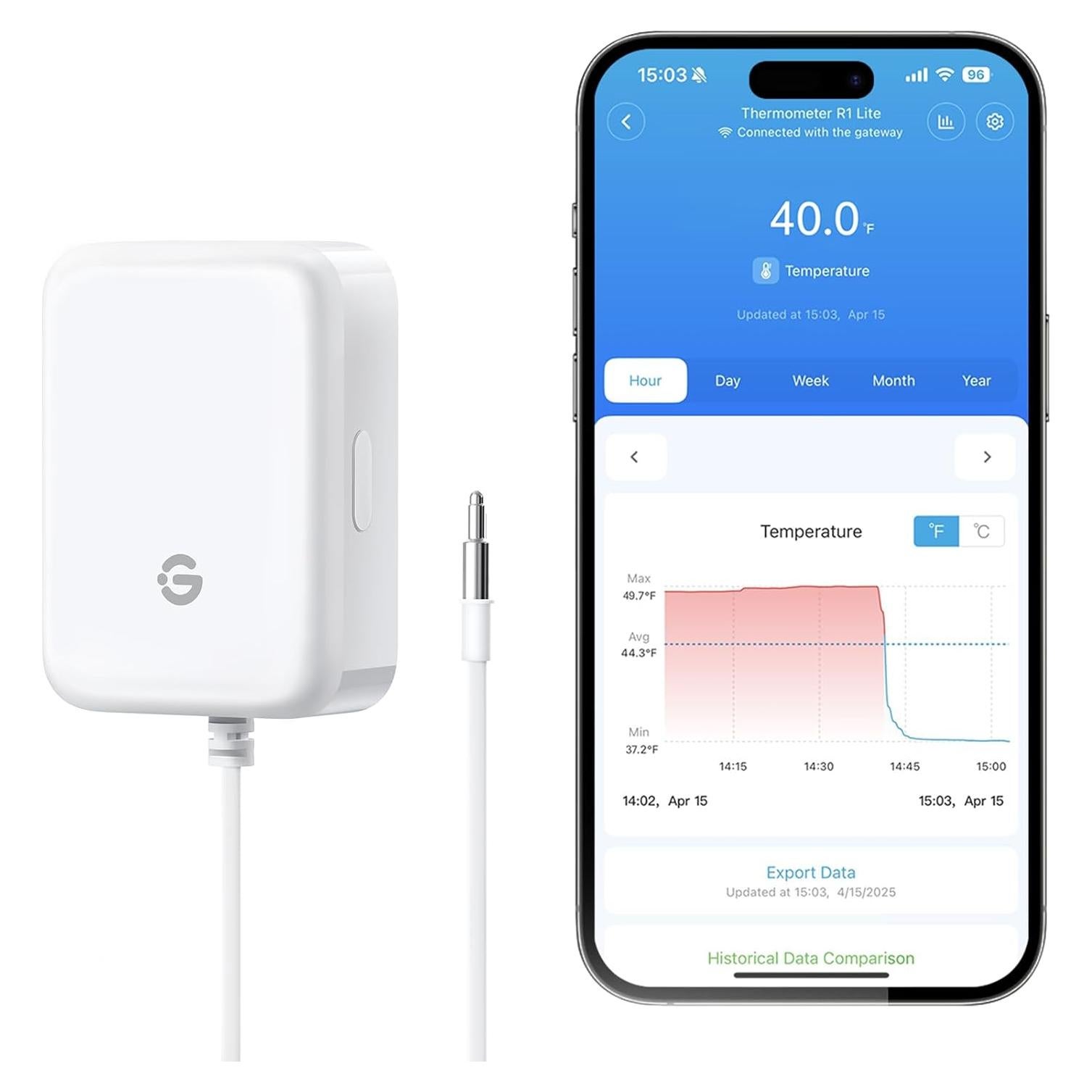 Termómetro de Congelador GoveeLife H5111 con Alarma Bluetooth