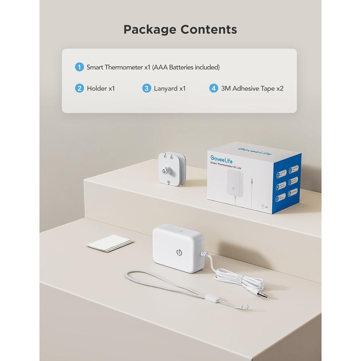 Termómetro de Congelador GoveeLife H5111 con Alarma Bluetooth