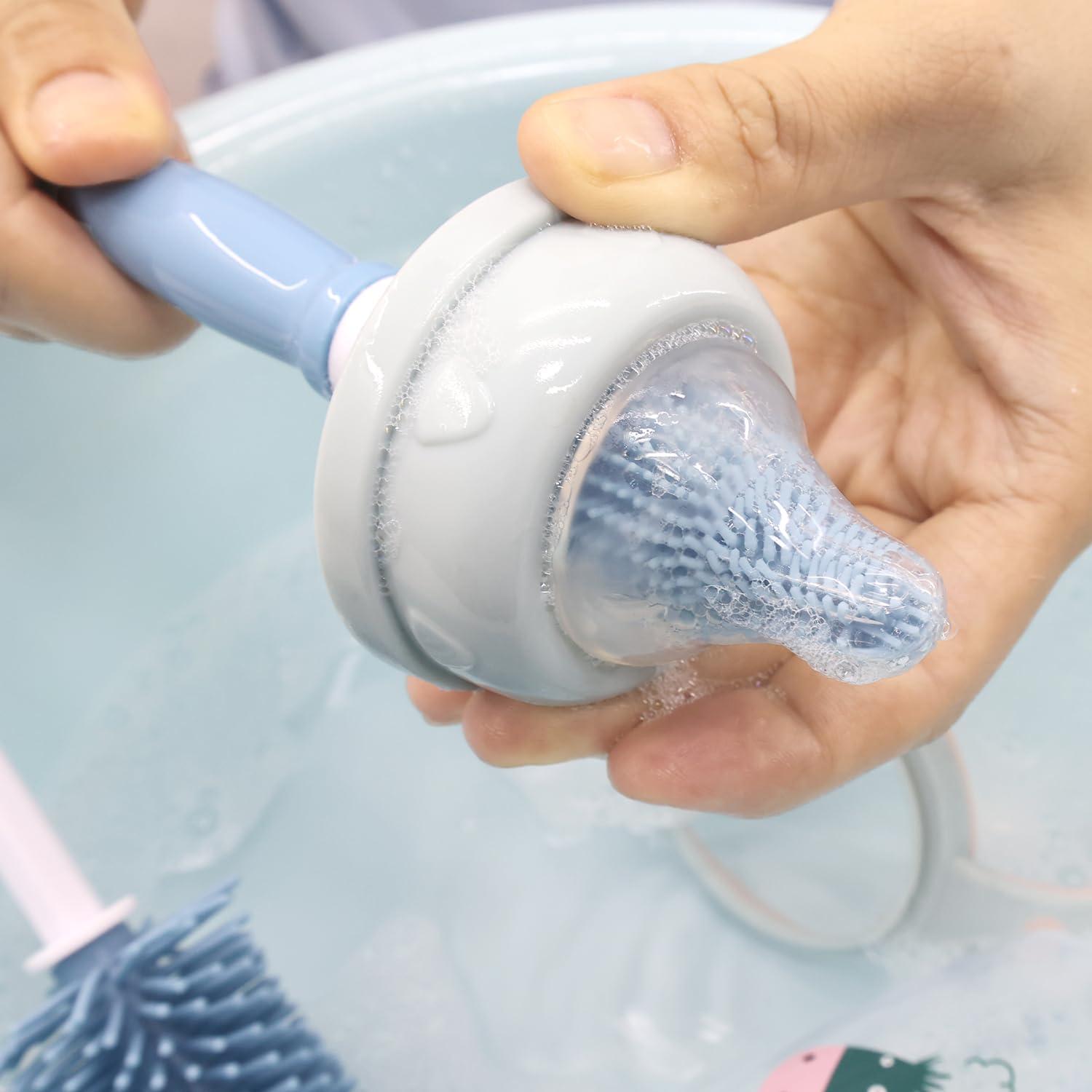 Set de Cepillos de Silicona Auerllcy para Botellas 3 Piezas