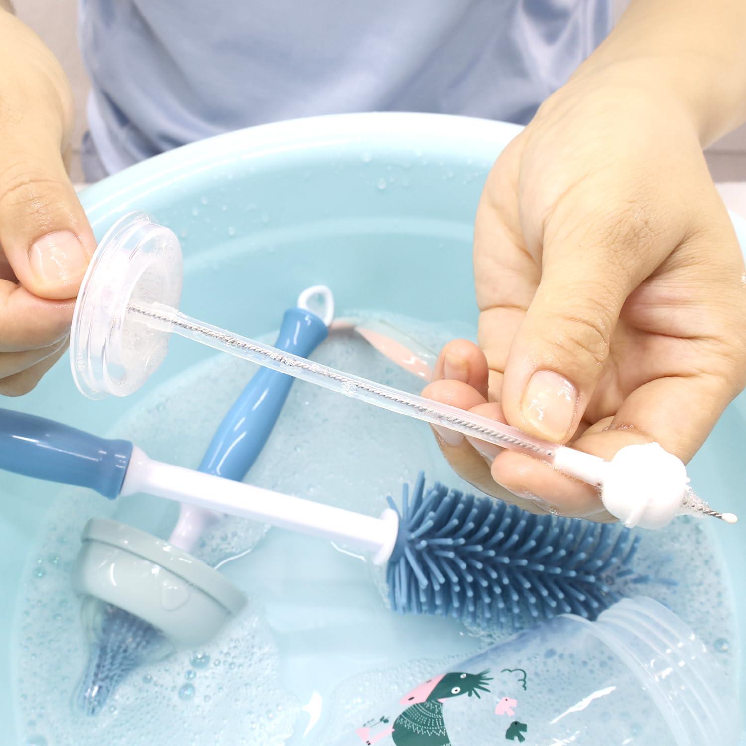 Set de Cepillos de Silicona Auerllcy para Botellas 3 Piezas