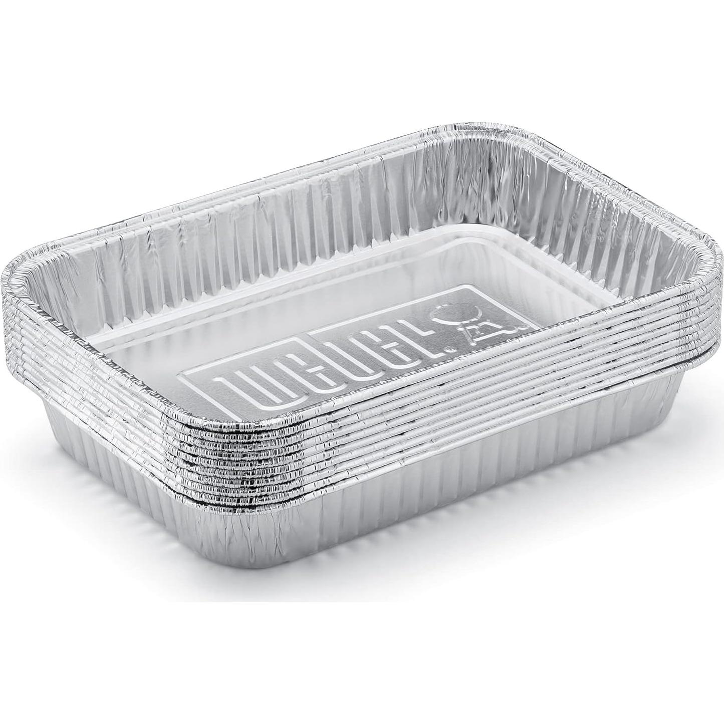 Bandejas de Goteo de Aluminio Weber 10 Piezas 19.05 x 12.7 cm