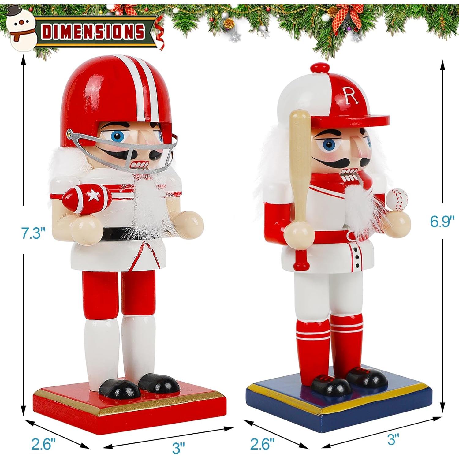 Figuras de Cascanueces Joliyoou 18.5 cm y 17.5 cm Deportivas