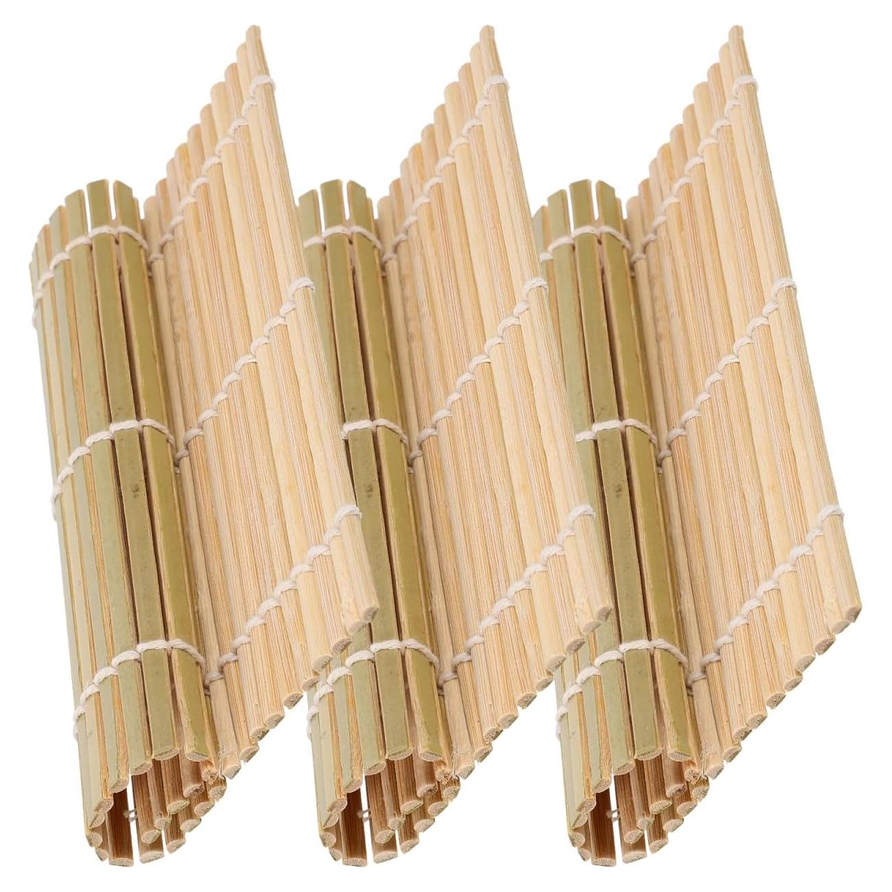 Esteras de Bambú para Sushi Kichvoe 14x14 cm - Kit DIY