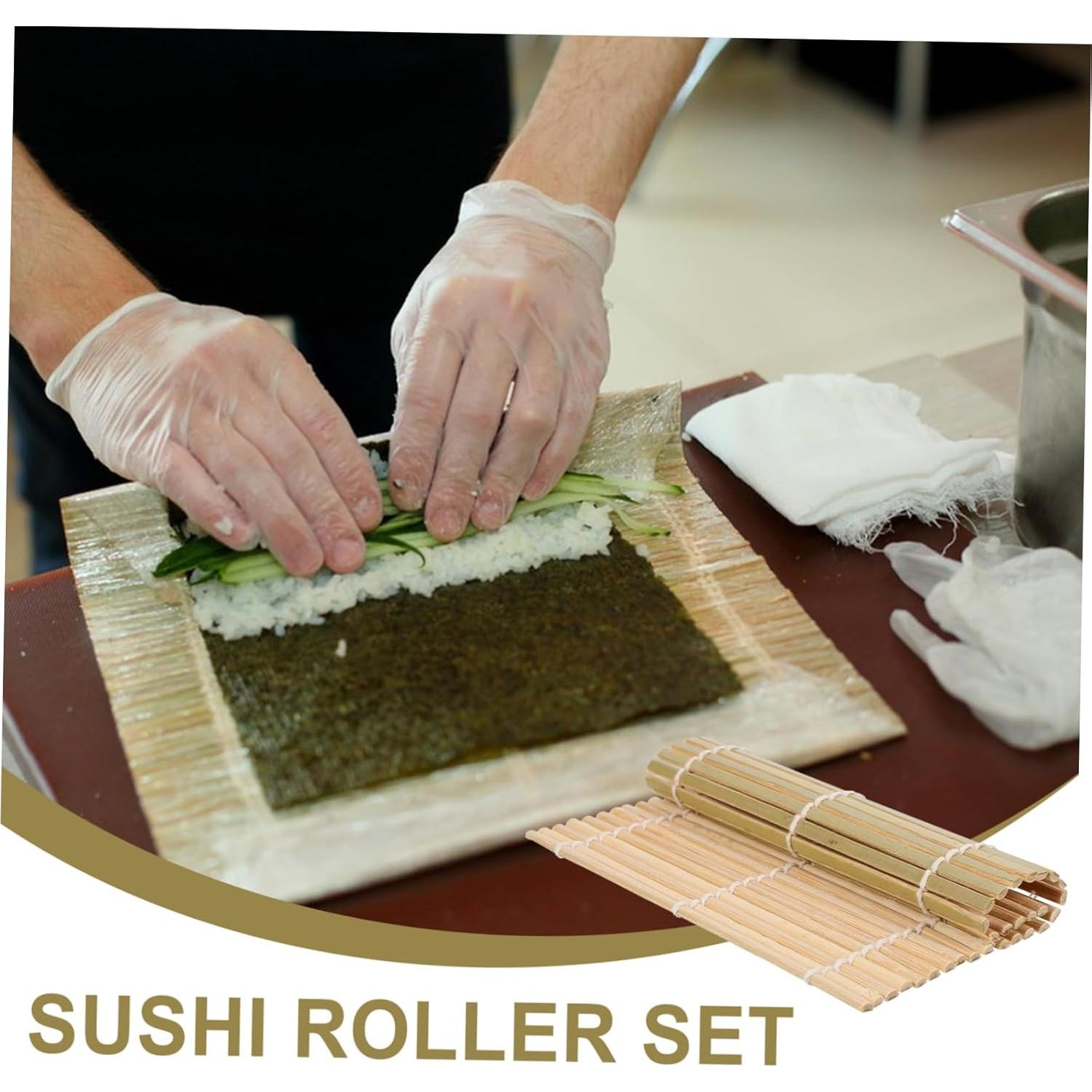 Esteras de Bambú para Sushi Kichvoe 14x14 cm - Kit DIY