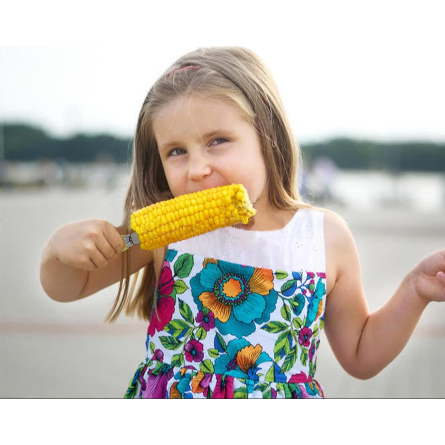 8 Sujetadores de Mazorcas de Maíz OMGOD con Mango de Madera