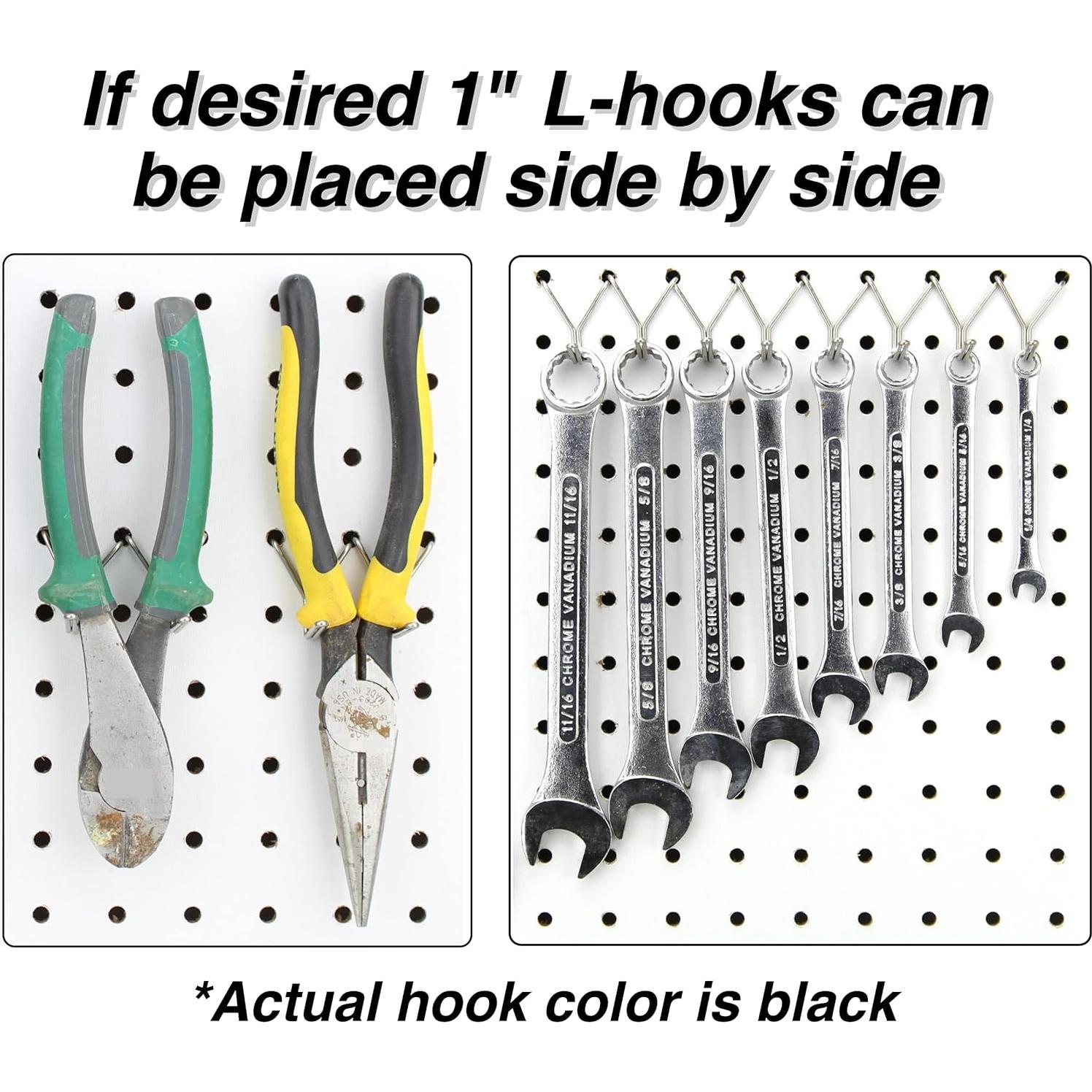 Ganchos de Tablero de Acero Right Arrange 50-Pack 2.54 cm Negro