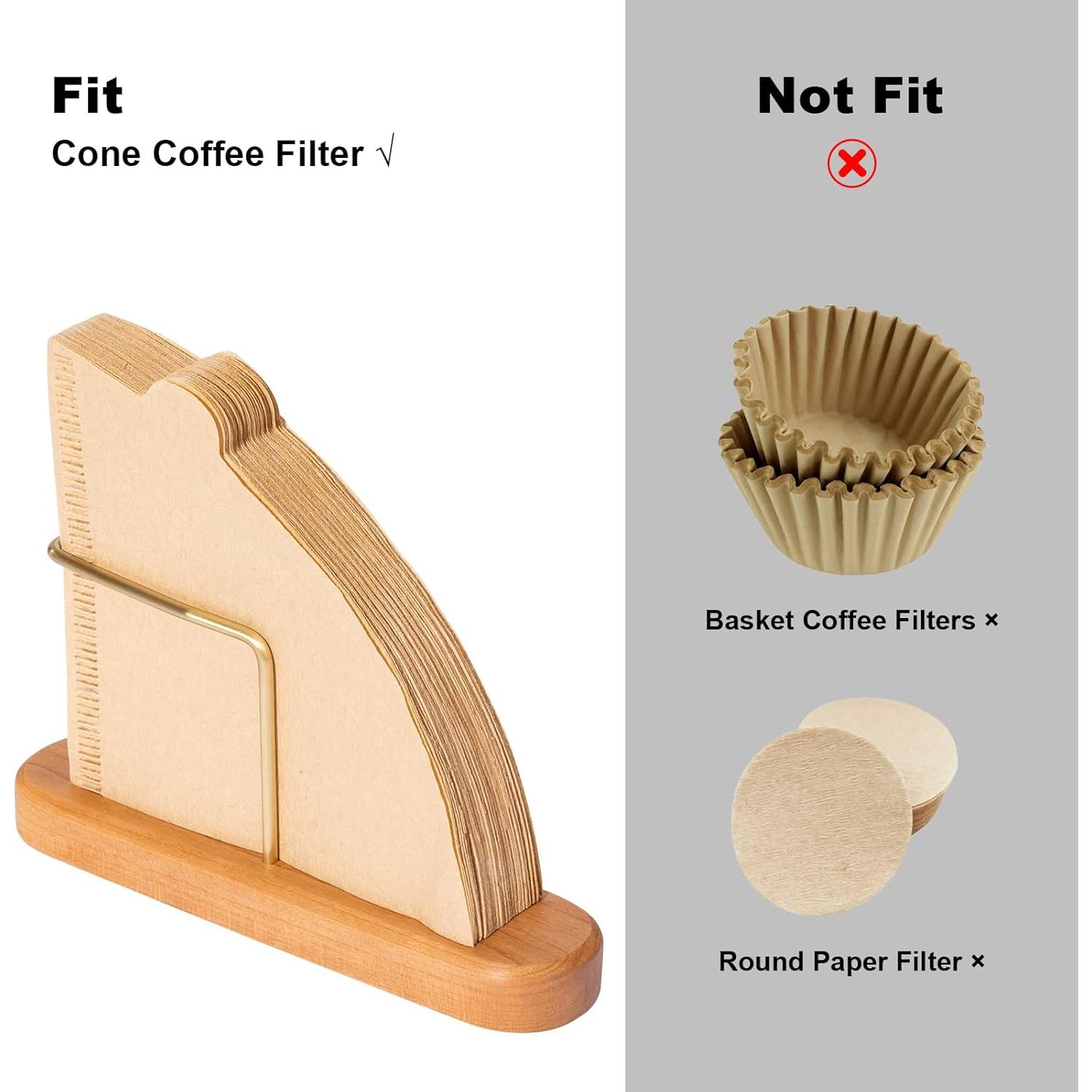 Soporte para Filtros de Café Jumperlay Madera Nogal y Latón 40pcs