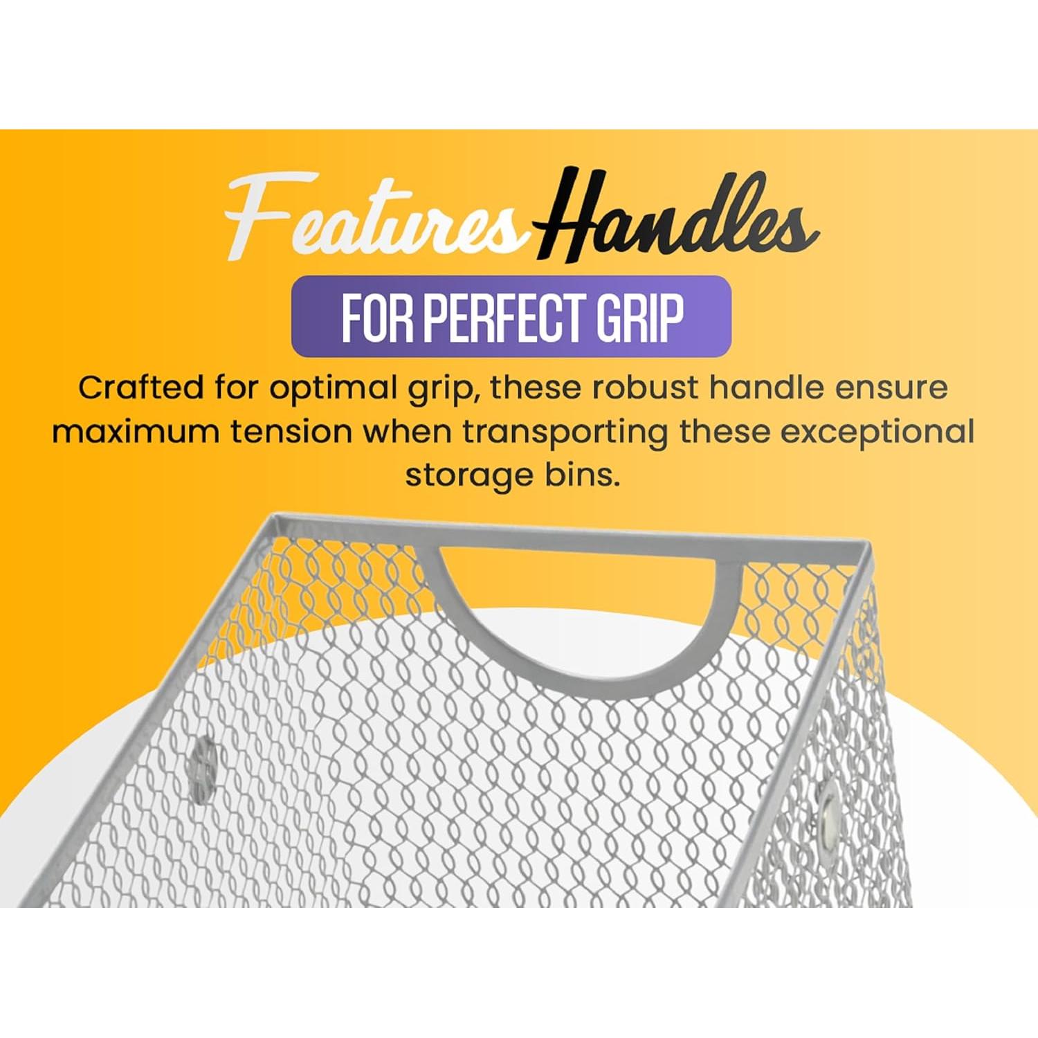 Cesta de Almacenamiento Abierta YBM HOME Negra 25.4x22.9x15.2 cm