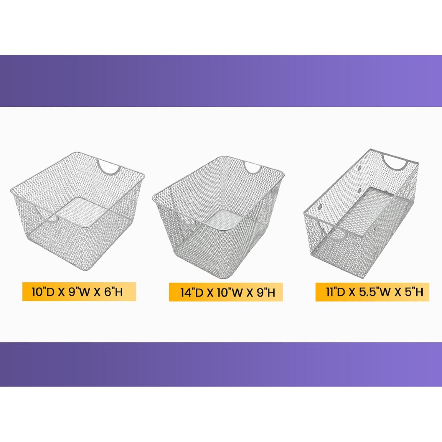 Cesta de Almacenamiento Abierta YBM HOME Negra 25.4x22.9x15.2 cm