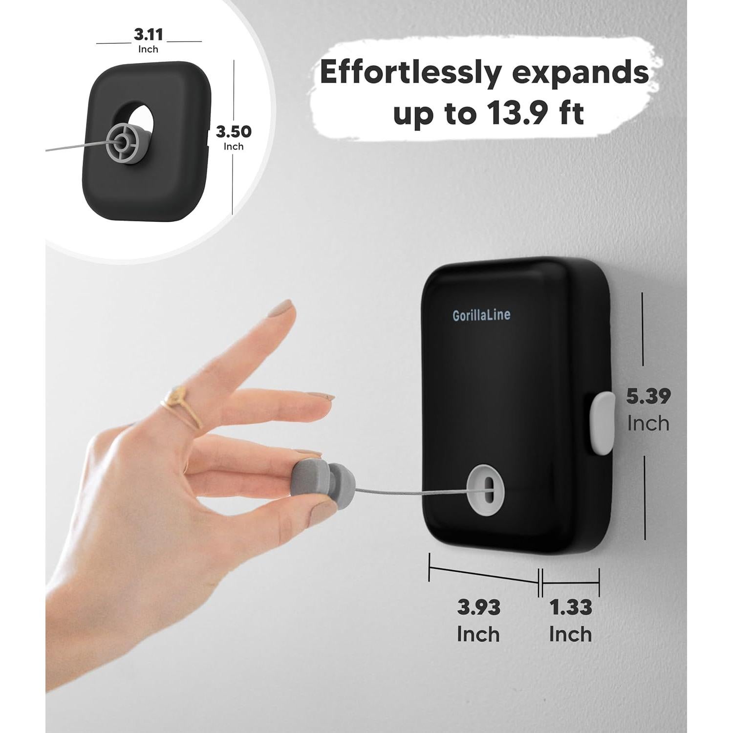 Cuerda de Ropa Retráctil GorillaLine 4.24 m Alta Resistencia