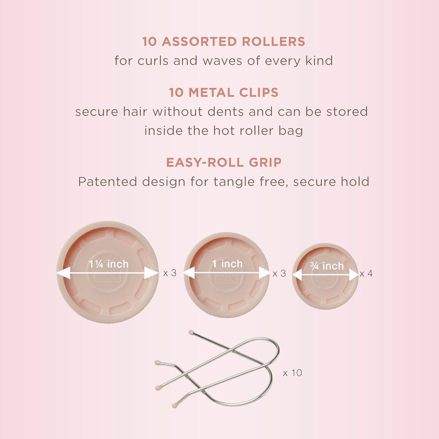 Calentadores de Rulos Compactos Conair HS10XNR - 10 Rulos de Calor