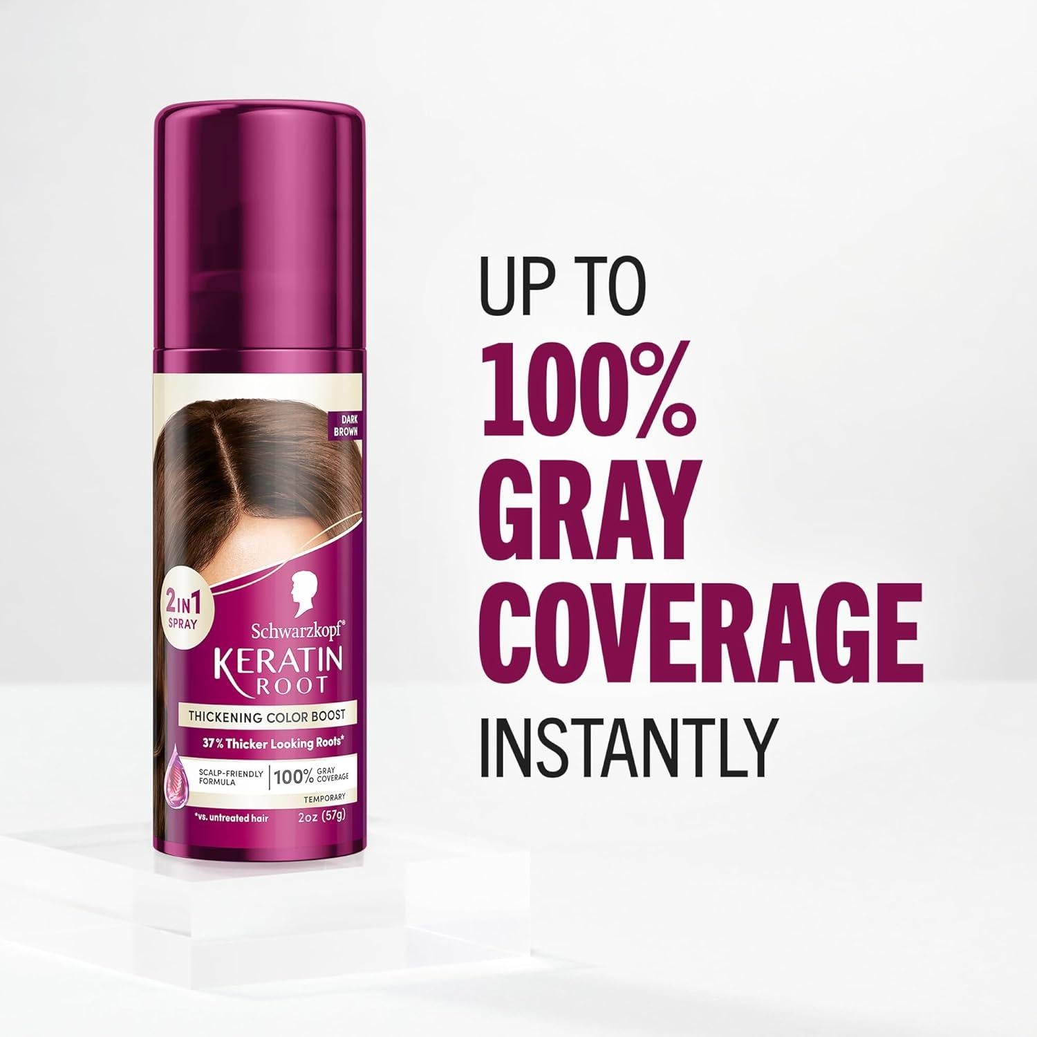 Spray Temporal de Color de Raíz Schwarzkopf 59ml Marrón Oscuro