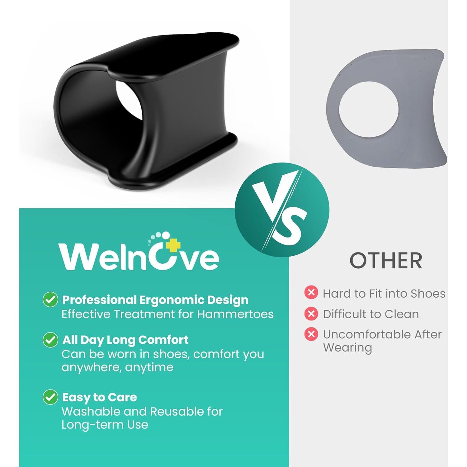 Corrector de Dedos en Martillo Welnove - 6 Paquetes de Gel