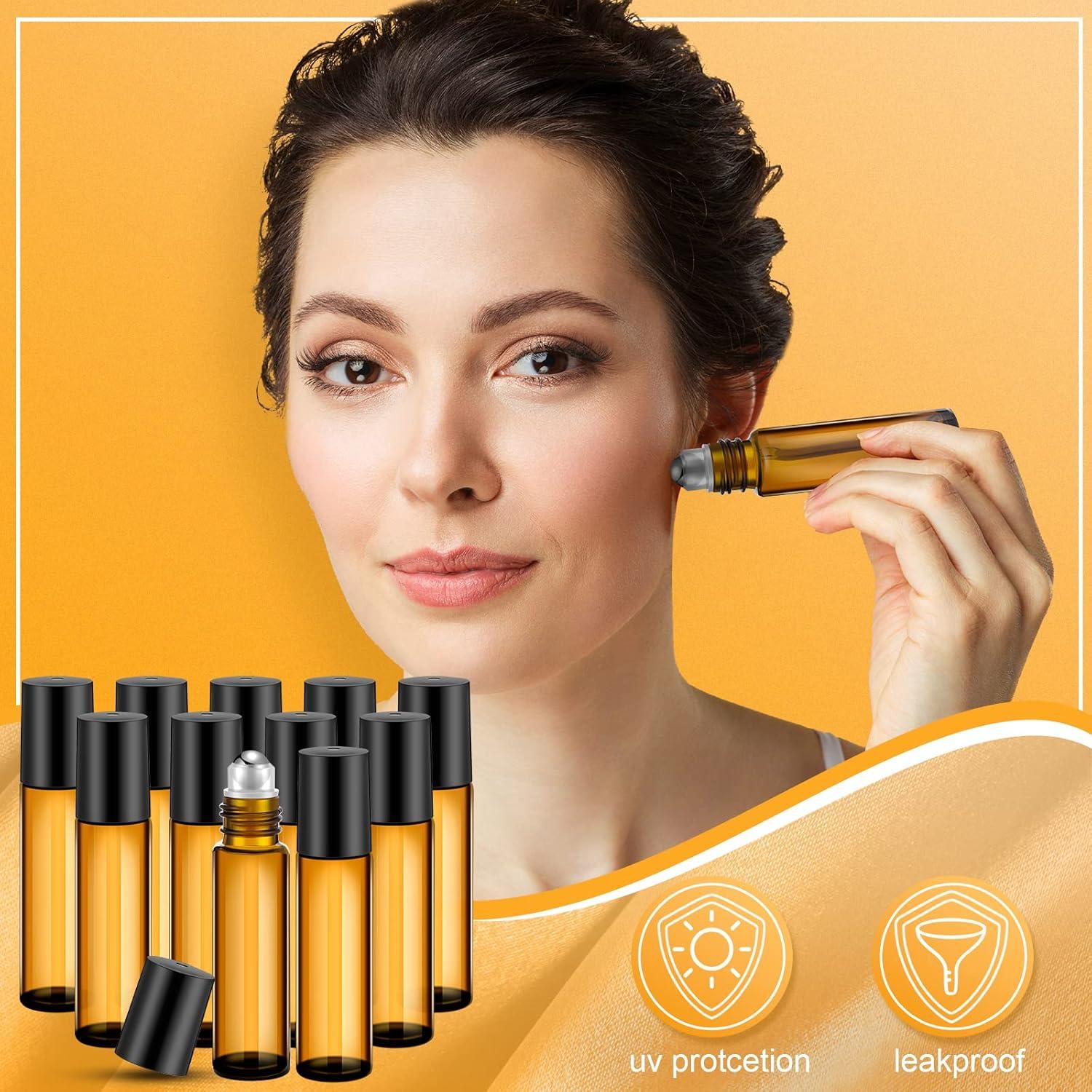 Botellas de Aceite Esencial Sumind 10 ml Ámbar - 250 Pcs