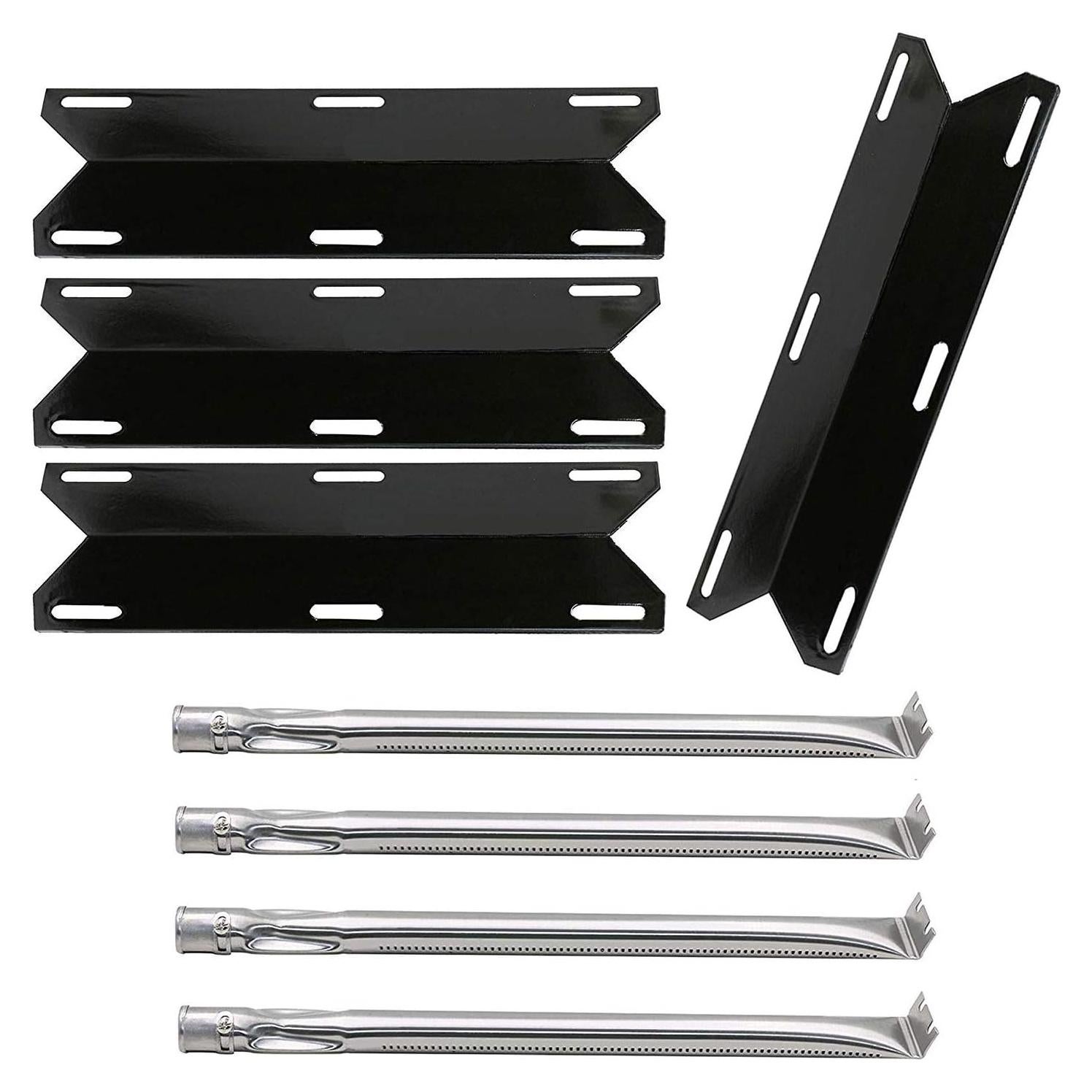 Grill Replacement Parts for Charmglow 720-0304, Nexgrill 720-0304 Gas Grills, Grill Heat Plate Shield Flame Tamer, Grill Burner Replacement for Charmglow 4-Burner Grill 720-0304, Permasteel Grills