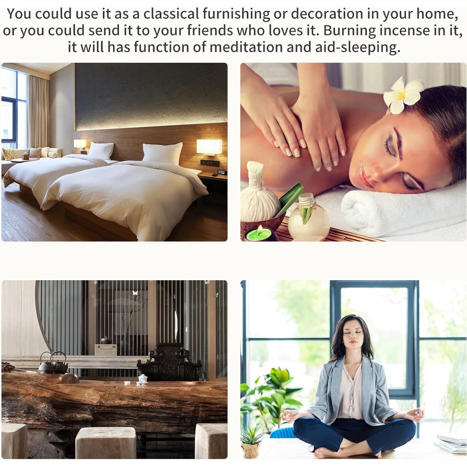 Quemador de Incienso de Loto Walfront - Bronce, 8 cm