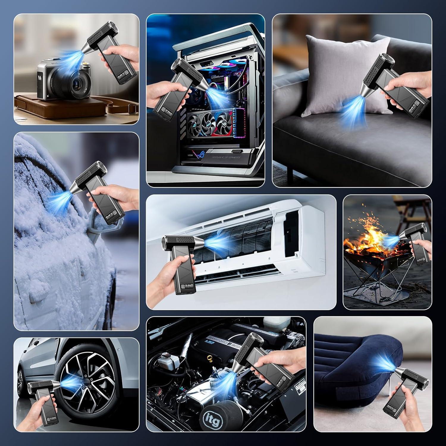 Soplador de Aire Comprimido YUHUO ORD-102 Recargable 4 Velocidades