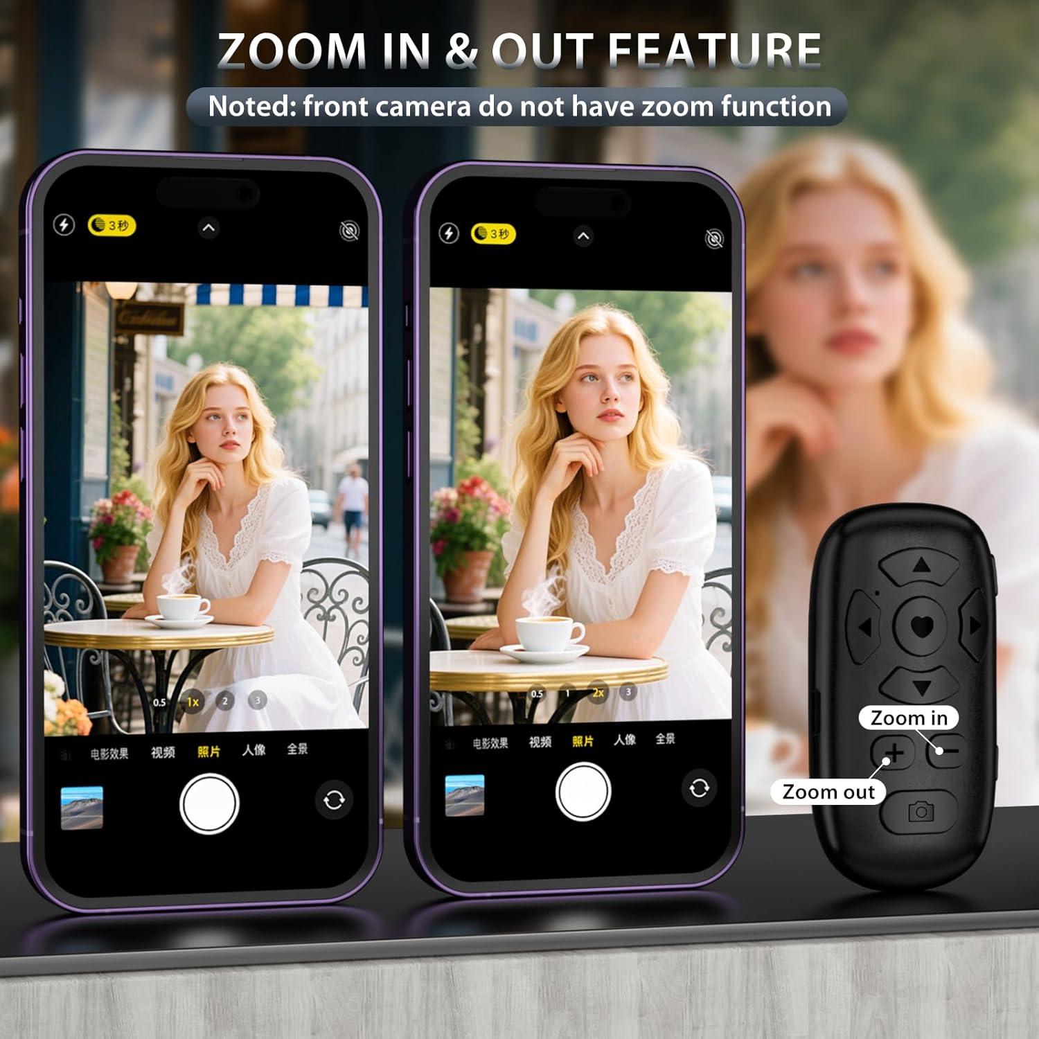 Control Remoto Bluetooth Zttopo para TikTok y Kindle - Negro