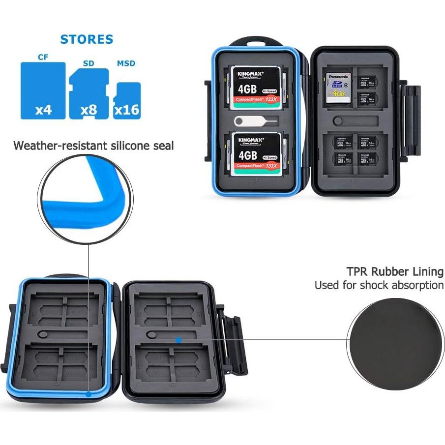 Estuche JJC para 28 Tarjetas de Memoria Resistente al Agua