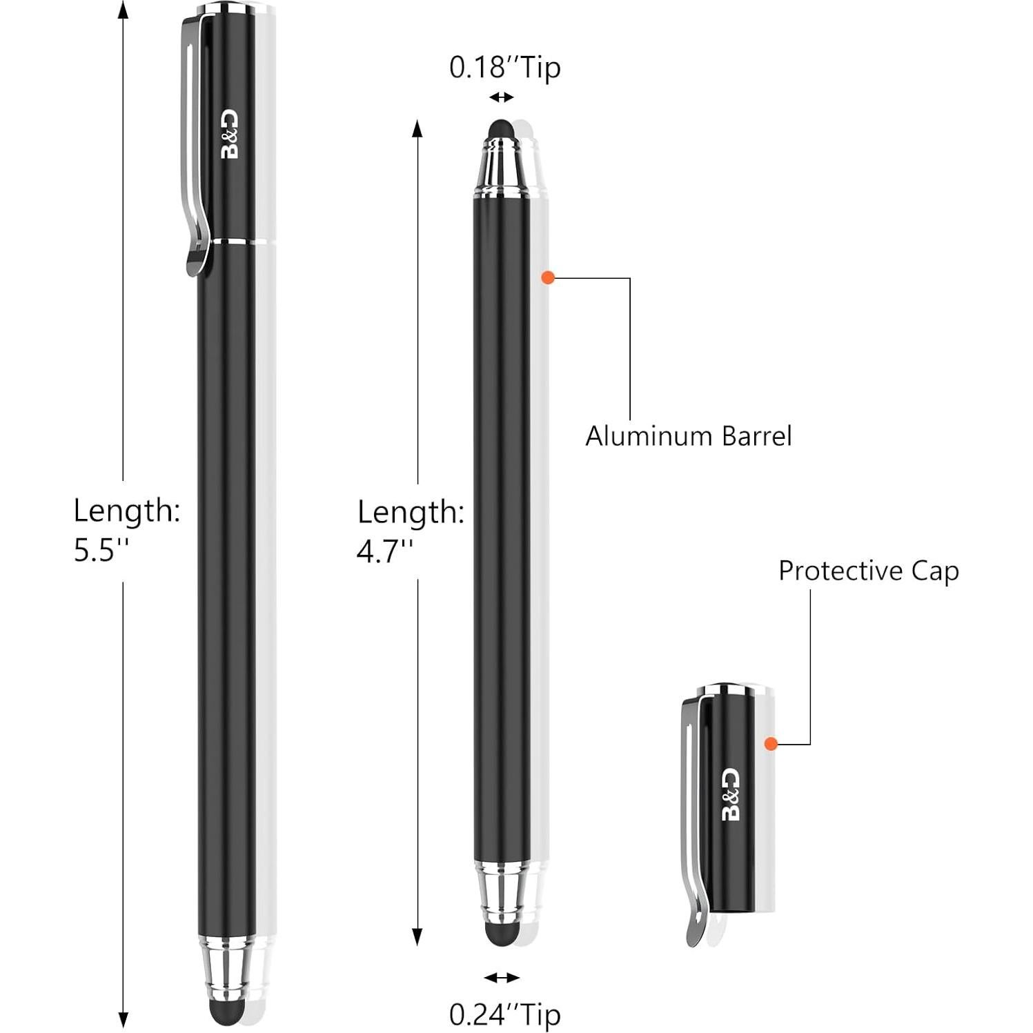 Lápiz Táctil Bargains Depot 5.5" Punta Fina 0.18" 2 Pcs