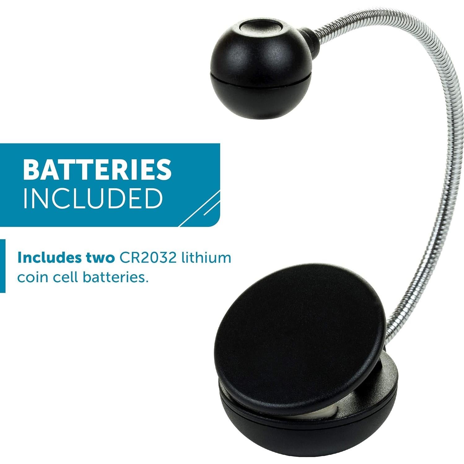 Luz de Lectura Clip On WITHit - LED Negra, Portátil y Ligera