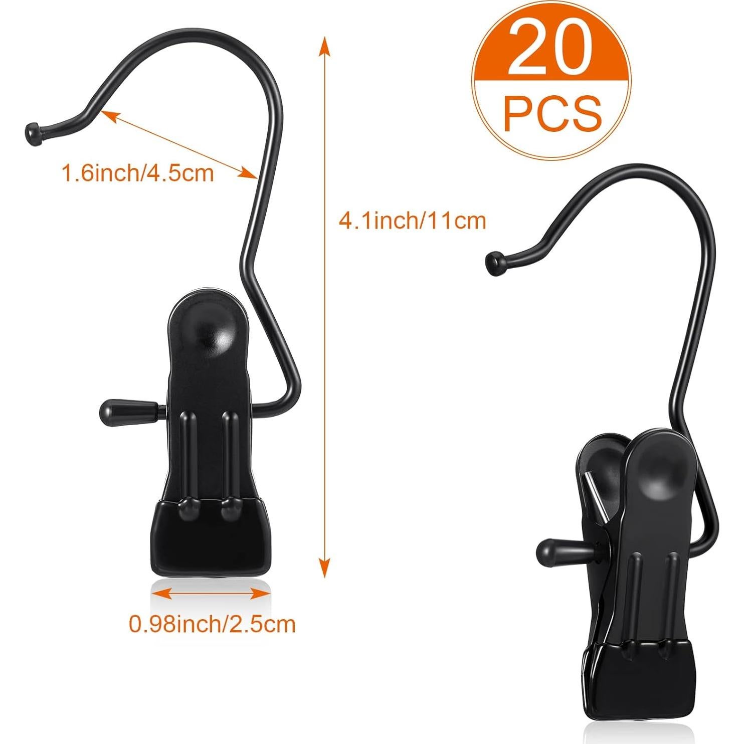 Ganchos para Botas Hotop - 20 Piezas Metal Antideslizante Negro