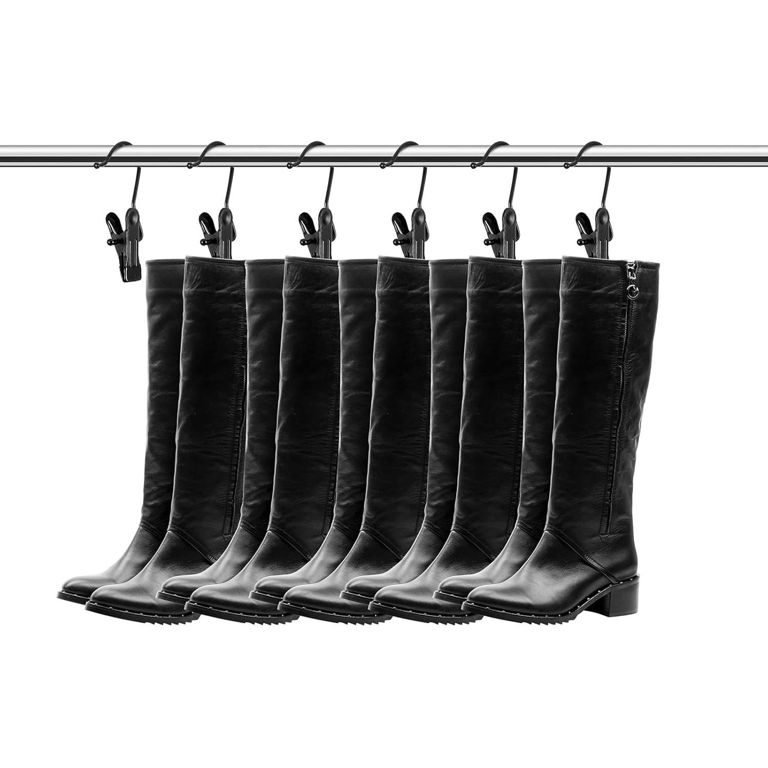 Ganchos para Botas Hotop - 20 Piezas Metal Antideslizante Negro