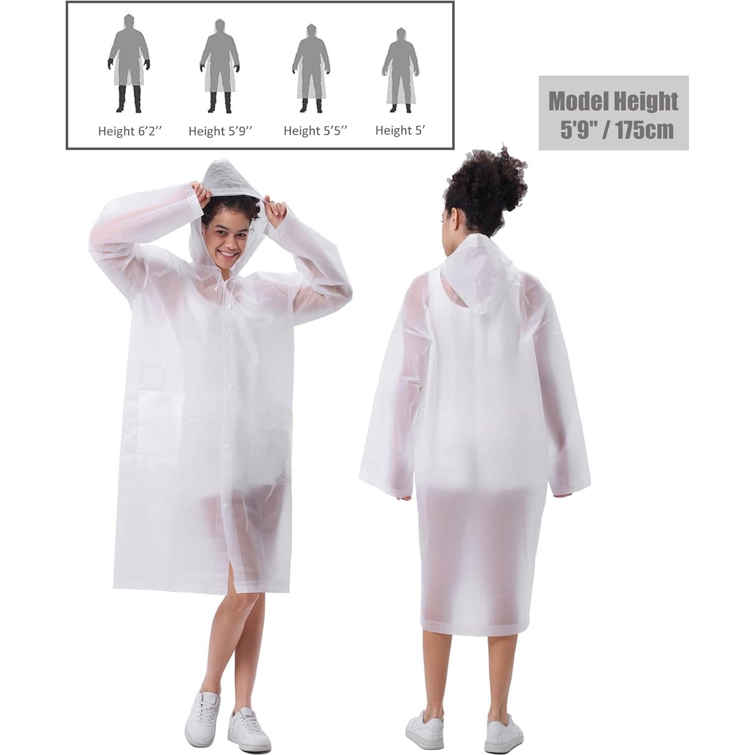 Ponchos de Lluvia HLKZONE para Adultos - Paquete de 2, Impermeables