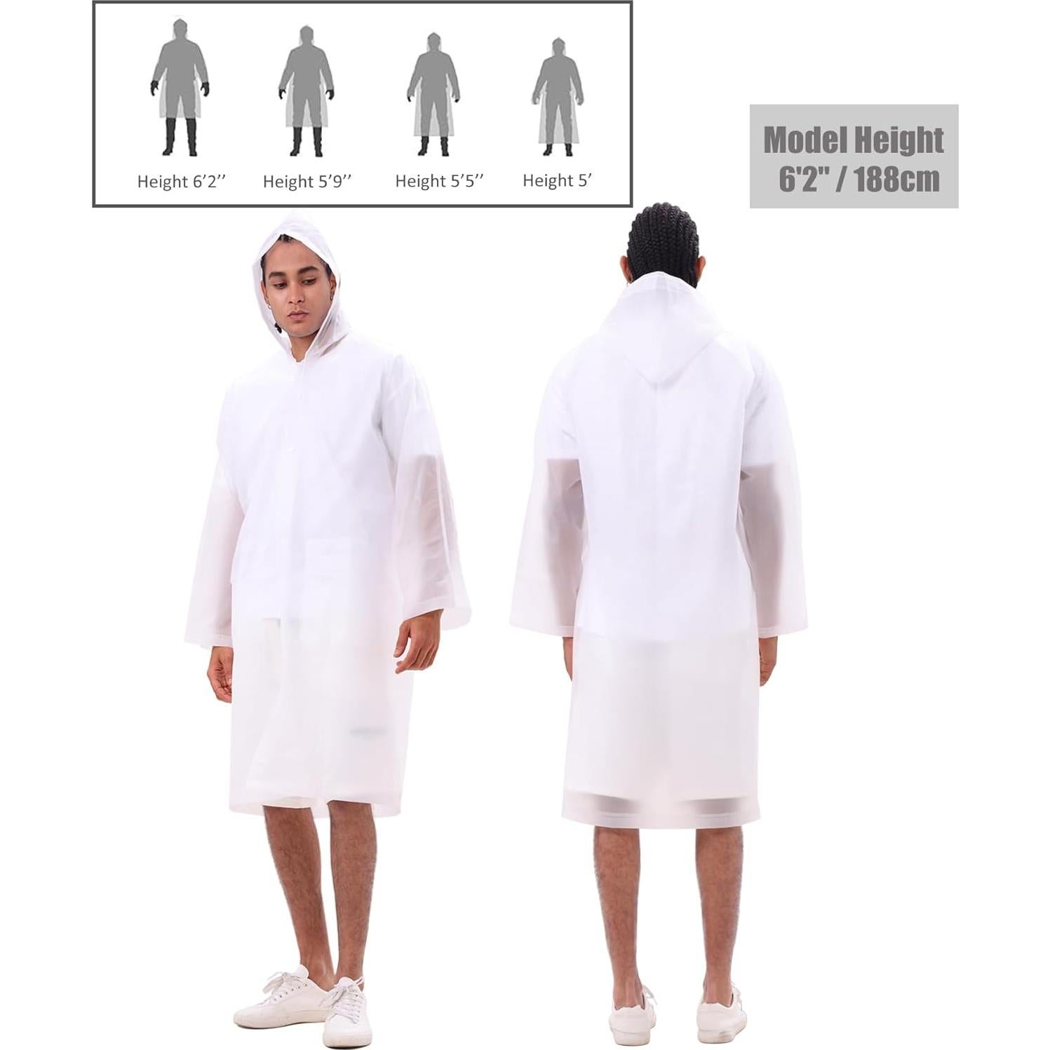 Ponchos de Lluvia HLKZONE para Adultos - Paquete de 2, Impermeables