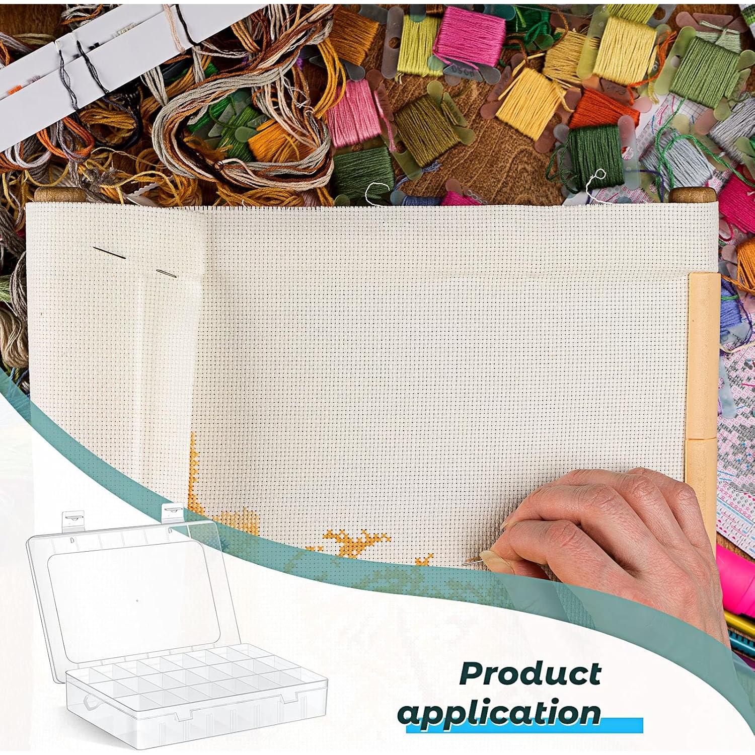 Juego de Caja Organizadora de Hilos Queekay 24 Compartimentos