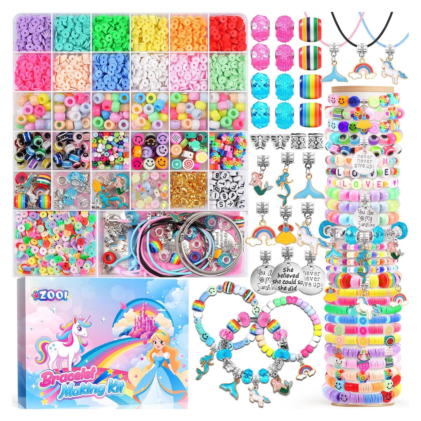 Kit de Fabricación de Pulseras ZOOI para Niñas 2400 Piezas