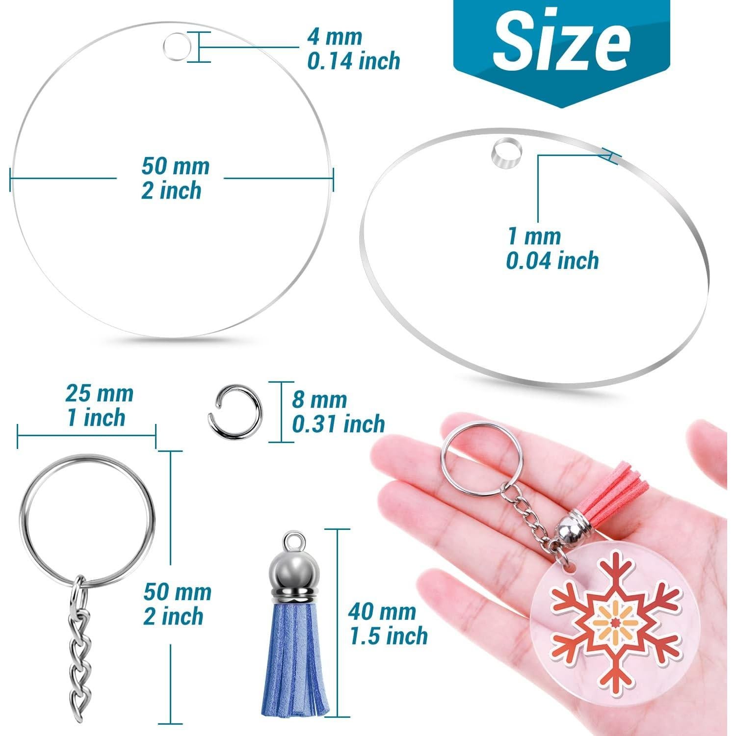 Kit de Llaveros DIY Cludoo 350 Pcs Acrílico Transparente