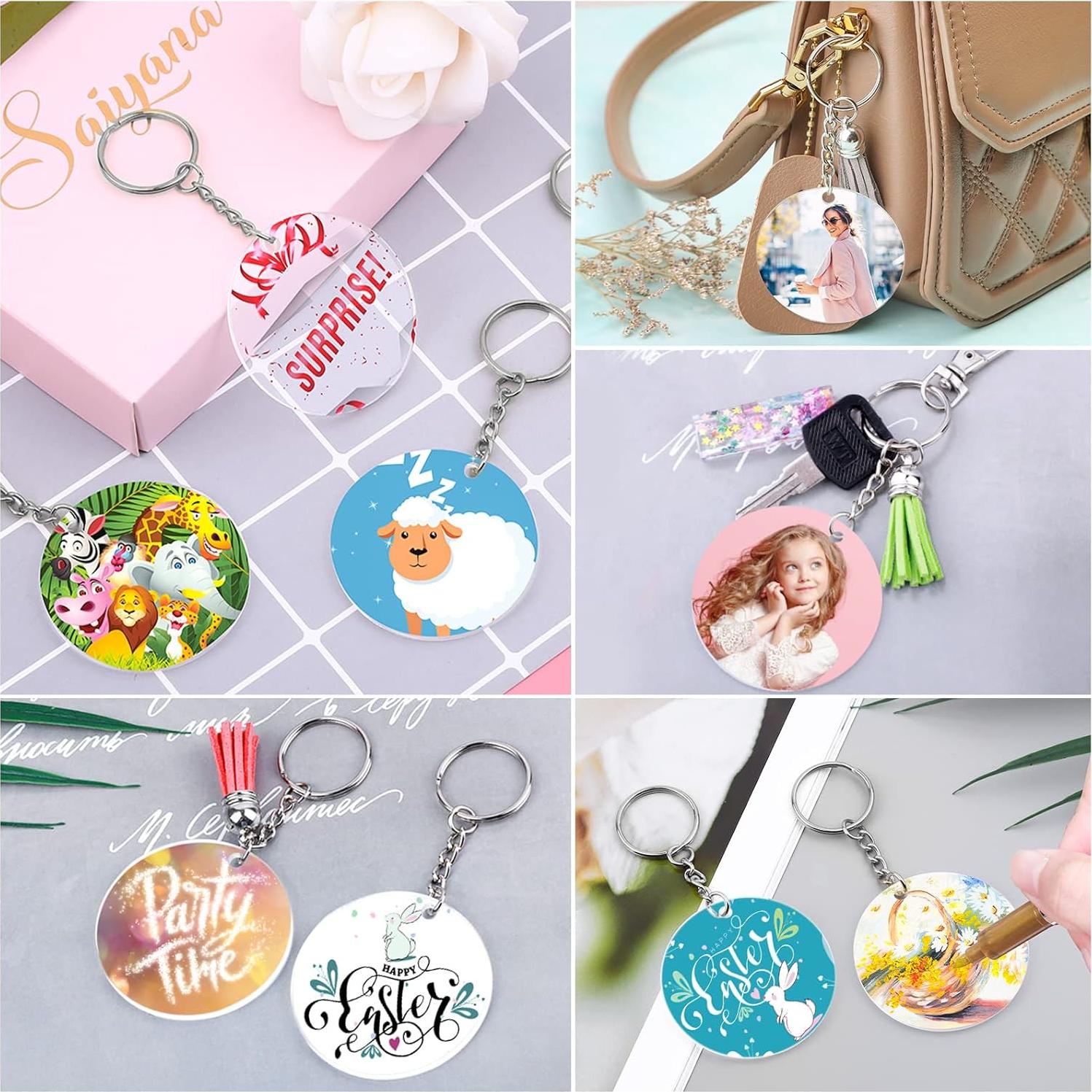 Kit de Llaveros DIY Cludoo 350 Pcs Acrílico Transparente