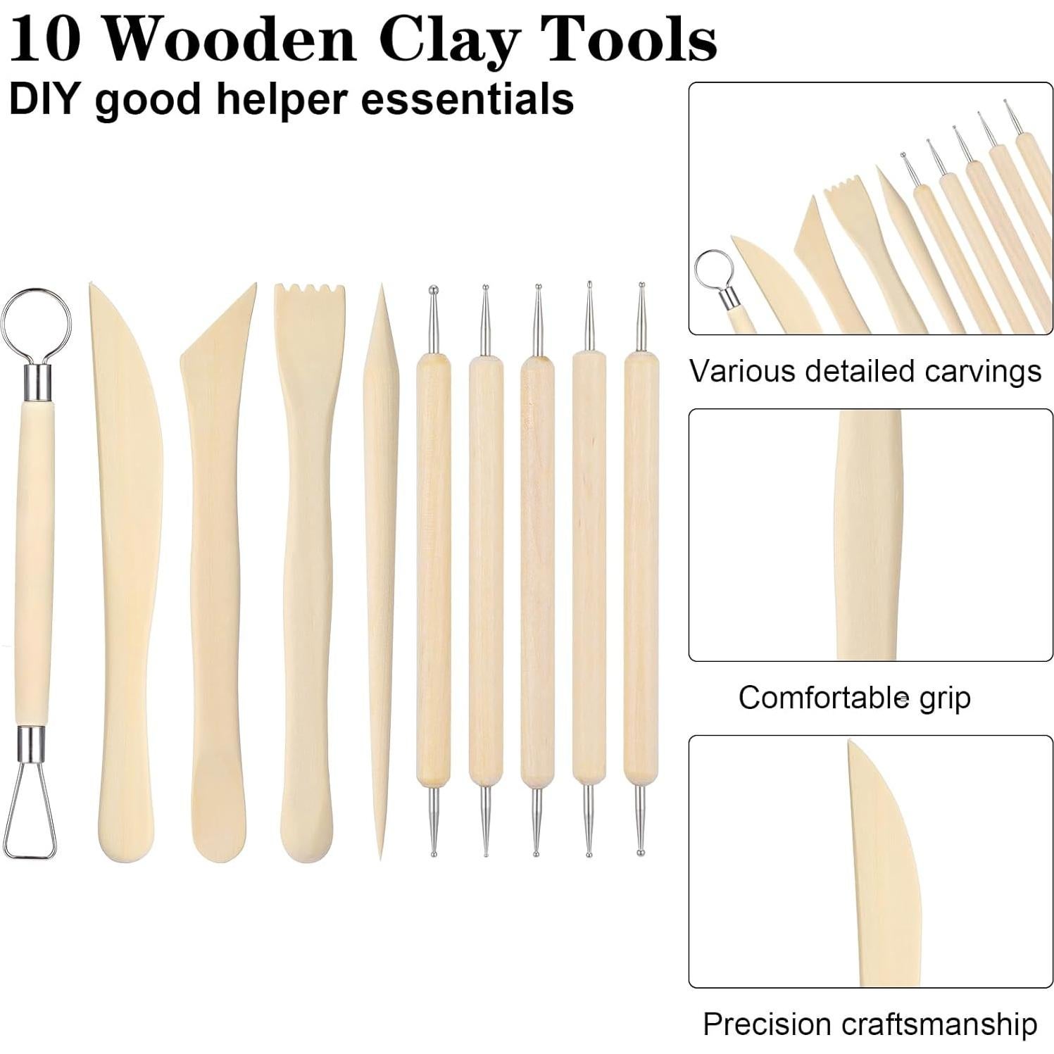 Kit de Herramientas de Escultura de Arcilla LLOUSSAK 10 Piezas
