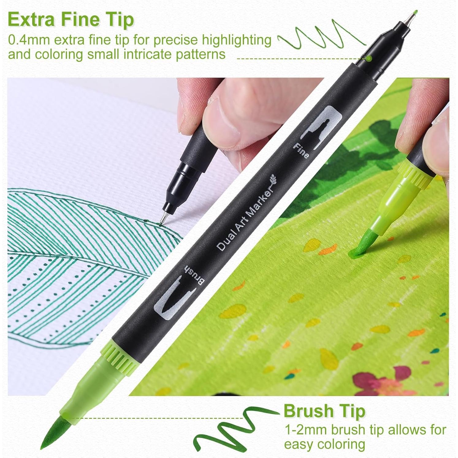 Set de 60 Marcadores de Doble Punta Nauets para Acuarela